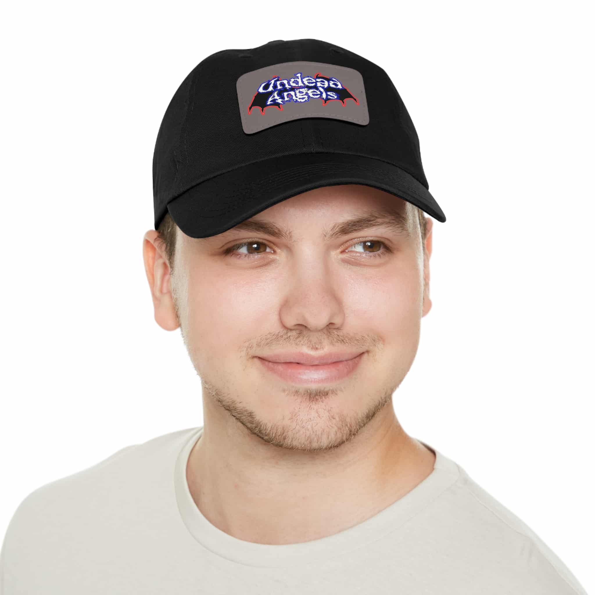 Undead Angels Logo Leather Patch Dad Hat - Casual Style for Music Lovers - Image 15