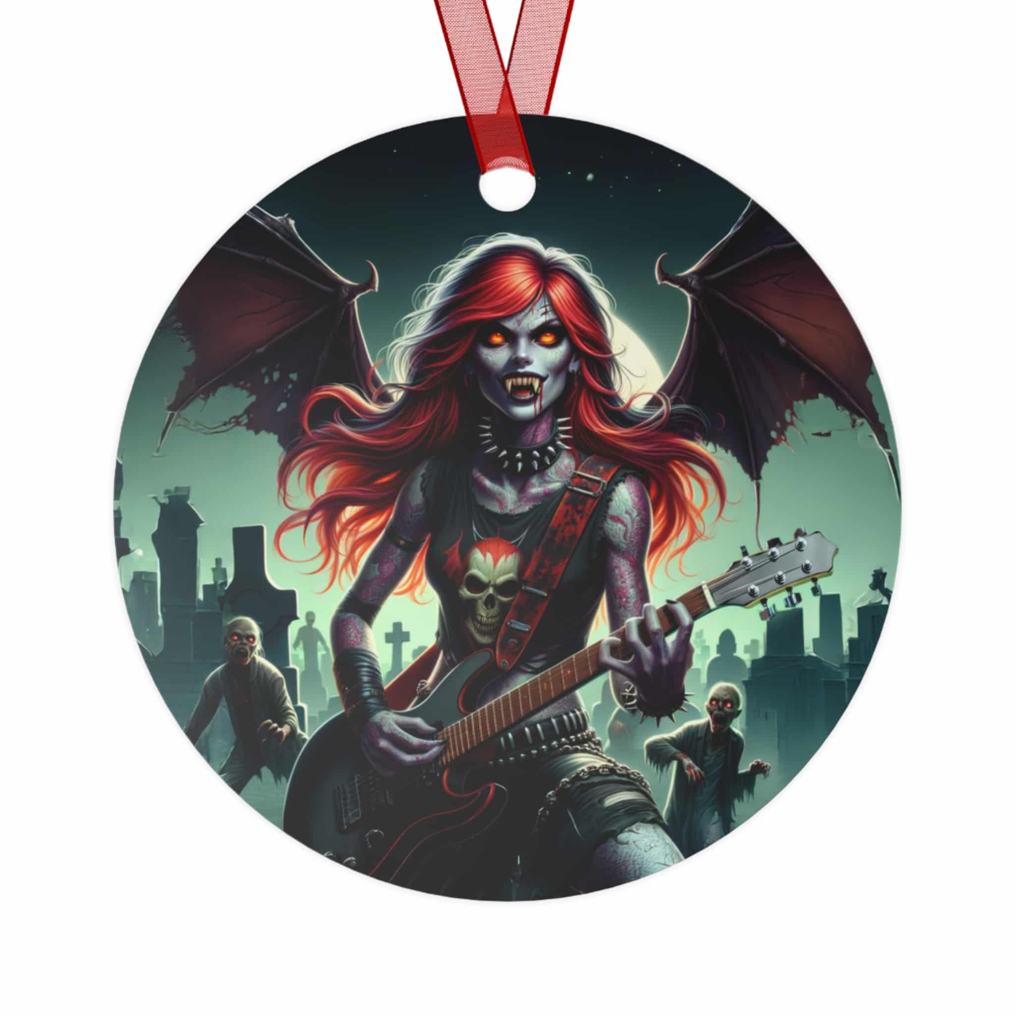 Monster Mosh Undead Angels Guitarist #MM-D-UA-C01 Metal Ornaments