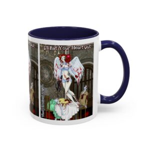 Scarlet Undead Angel Zombie Cupid – Classic Art w/Text Accent Coffee Mug (11, 15oz)