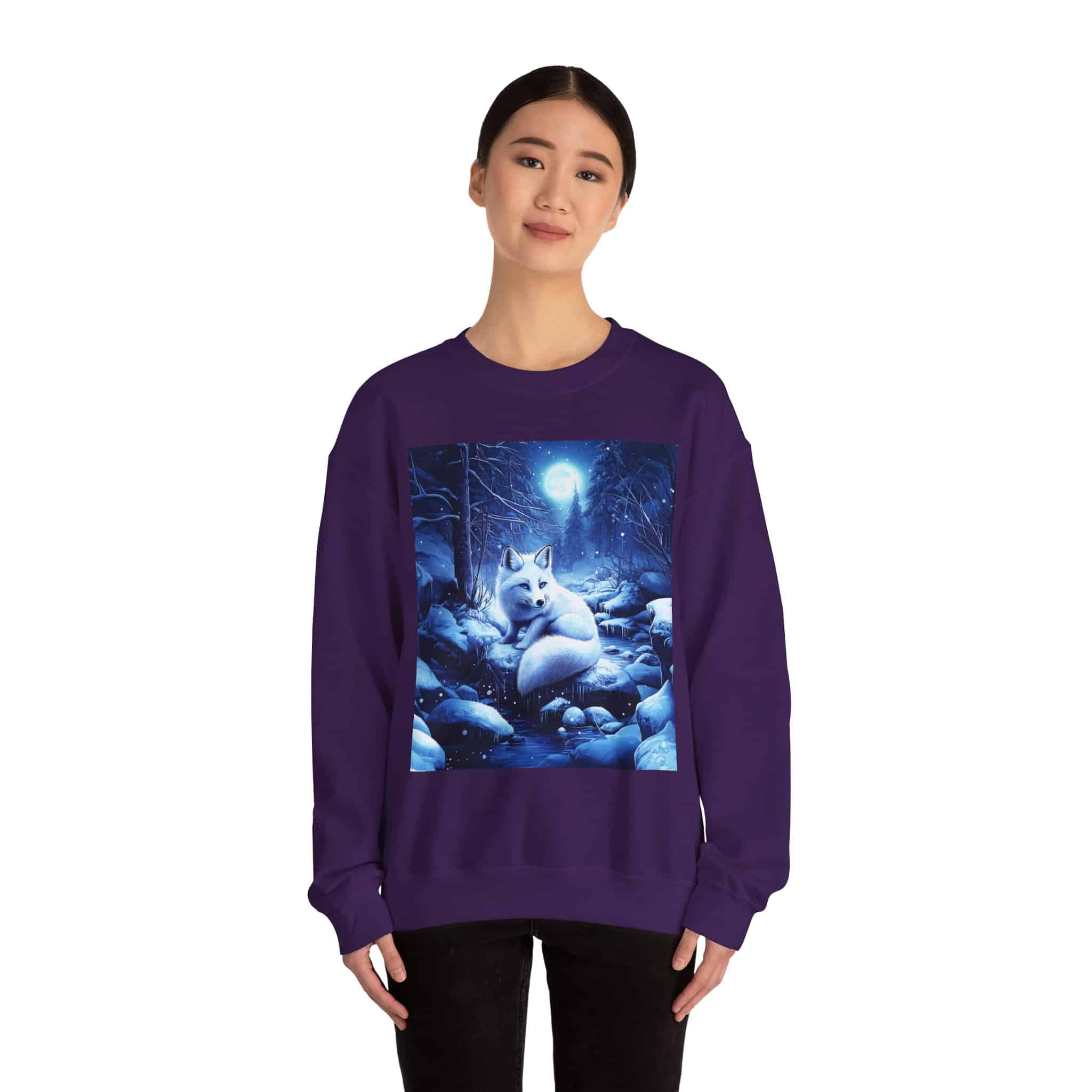 Arctic Fox by Wyldesigns Unisex Heavy Blend™ Crewneck Sweatshirt - Image 26