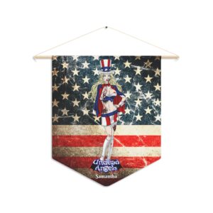 Samantha Undead Angel Patriot Classic Art Pennant