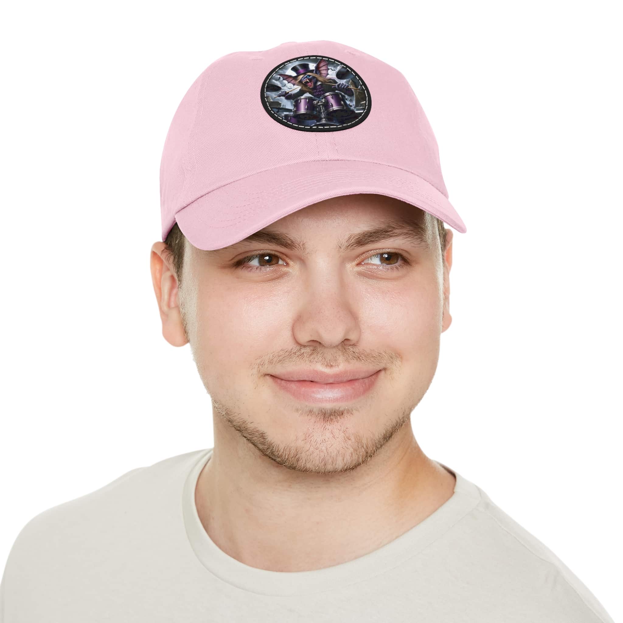 Vlad The Enforcer Bat Drummer #VTE001 Artistic Round Leather Patch Dad Hat - Stylish Casual Cap - Image 95
