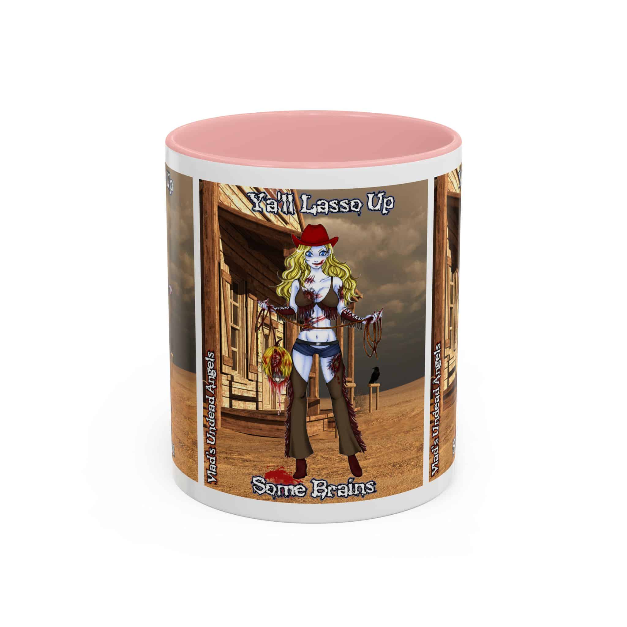 Cassidy Undead Angel Cowgirl – Classic Art w/Text Accent Coffee Mug (11, 15oz) - Image 13