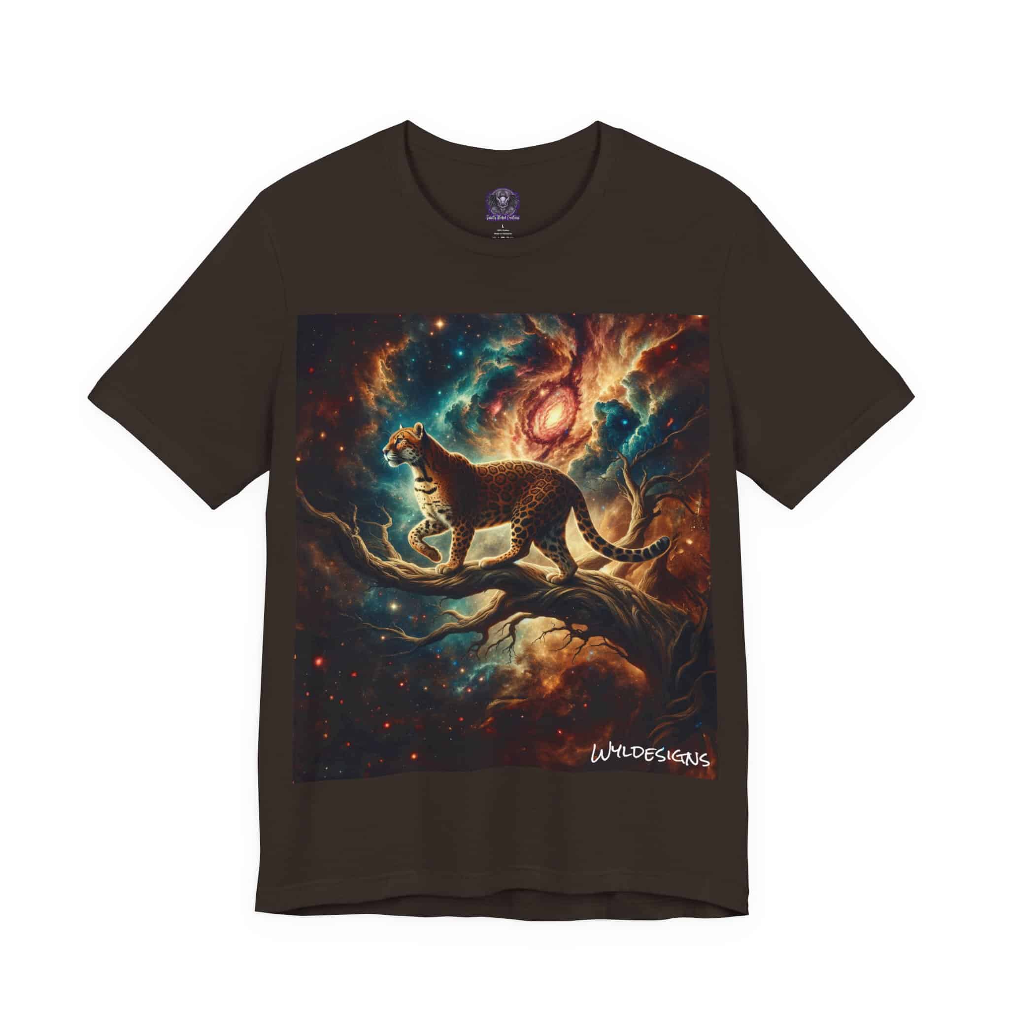Cosmic Leopard WD-D011 By Wyldesigns Unisex Jersey Short Sleeve Tee - Image 7
