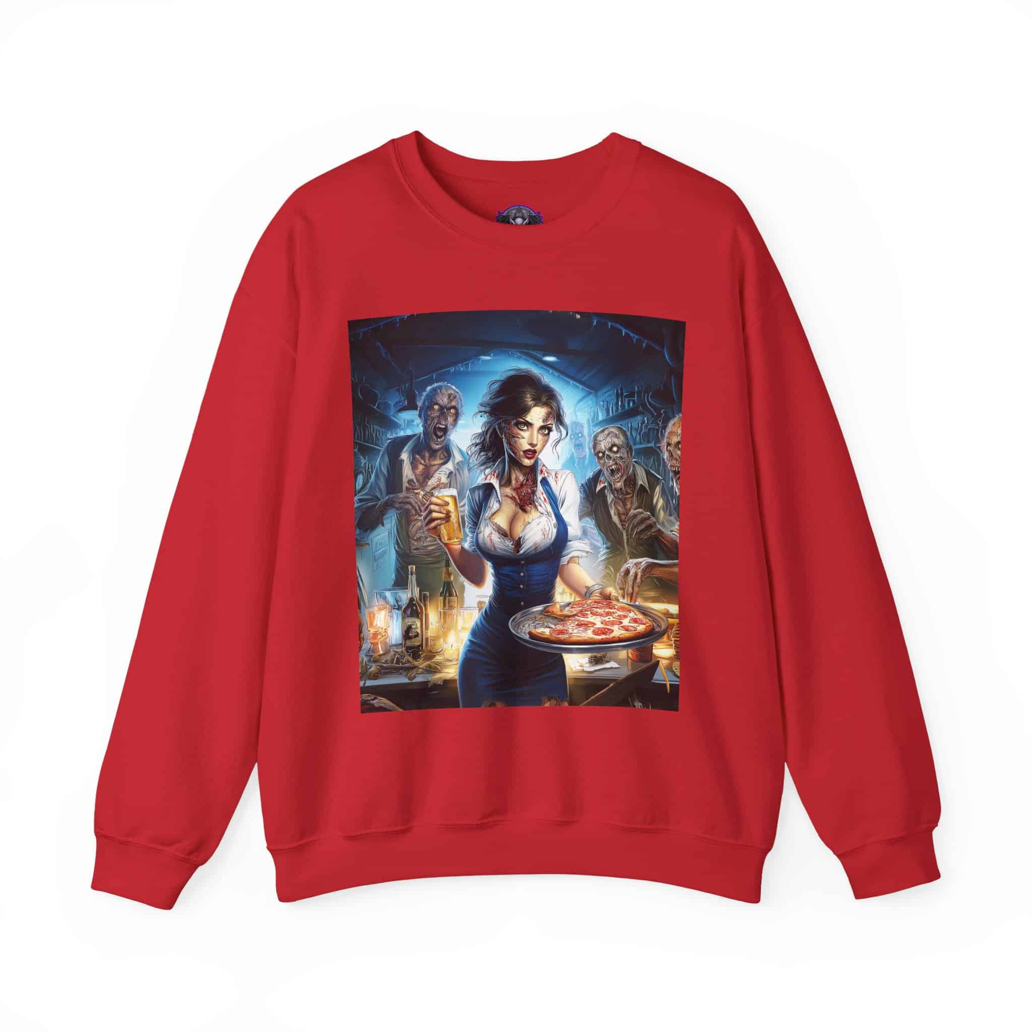 Zombies In Everyday Life Waitress 2025-04 Unisex Heavy Blend™ Crewneck Sweatshirt - Image 57
