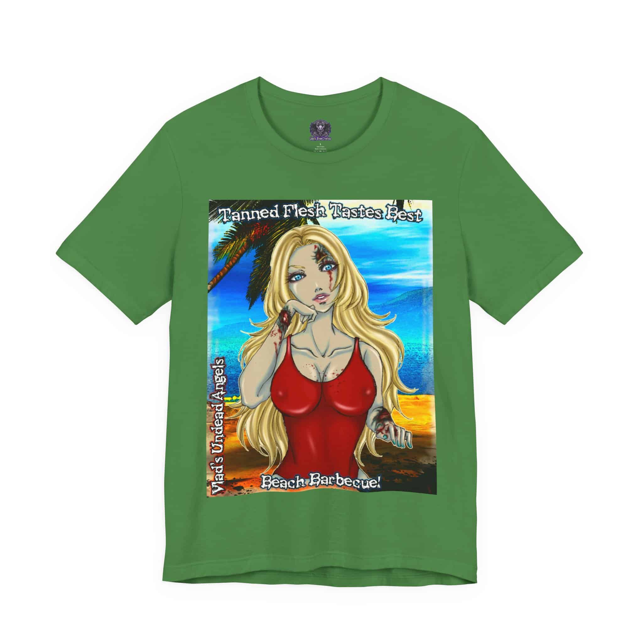 Shay Undead Angel Zombie Lifeguard - Classic Art w/Text C1 Unisex Jersey Short Sleeve Tee - Image 25