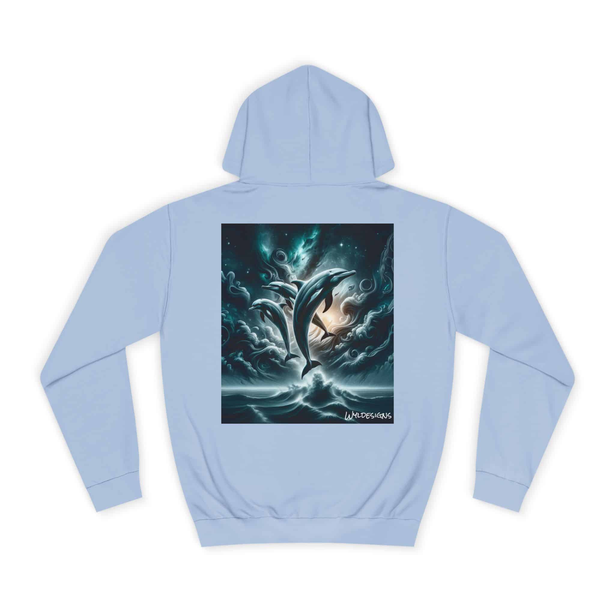 Dolphins Jumping WD-D007 By Wyldesigns Unisex College Hoodie - Image 14