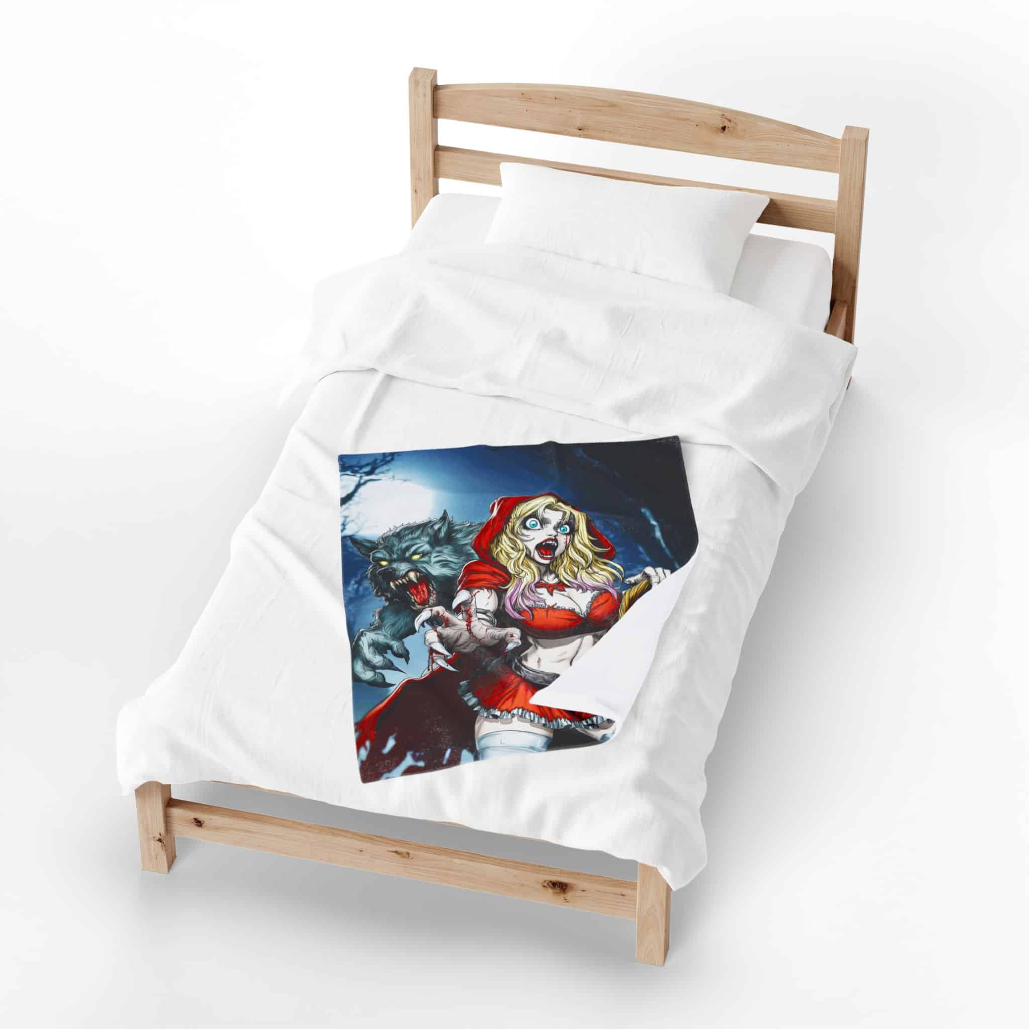 Vampire Red Riding Hood By Ghastly Wicked Tales 2025-01 Plush Blanket, Cozy Throw for Fall Decor, Fairy Tales - Image 16