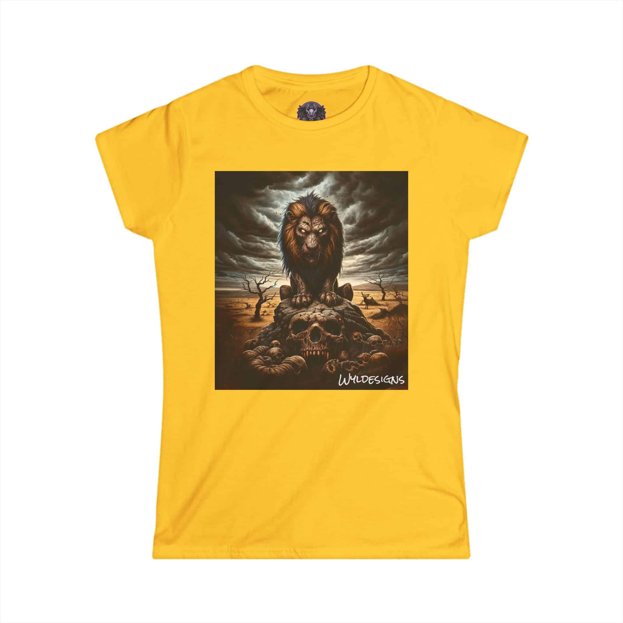 Undead Lion WD-D015 By Wyldesigns Women's Softstyle Tee - Image 13