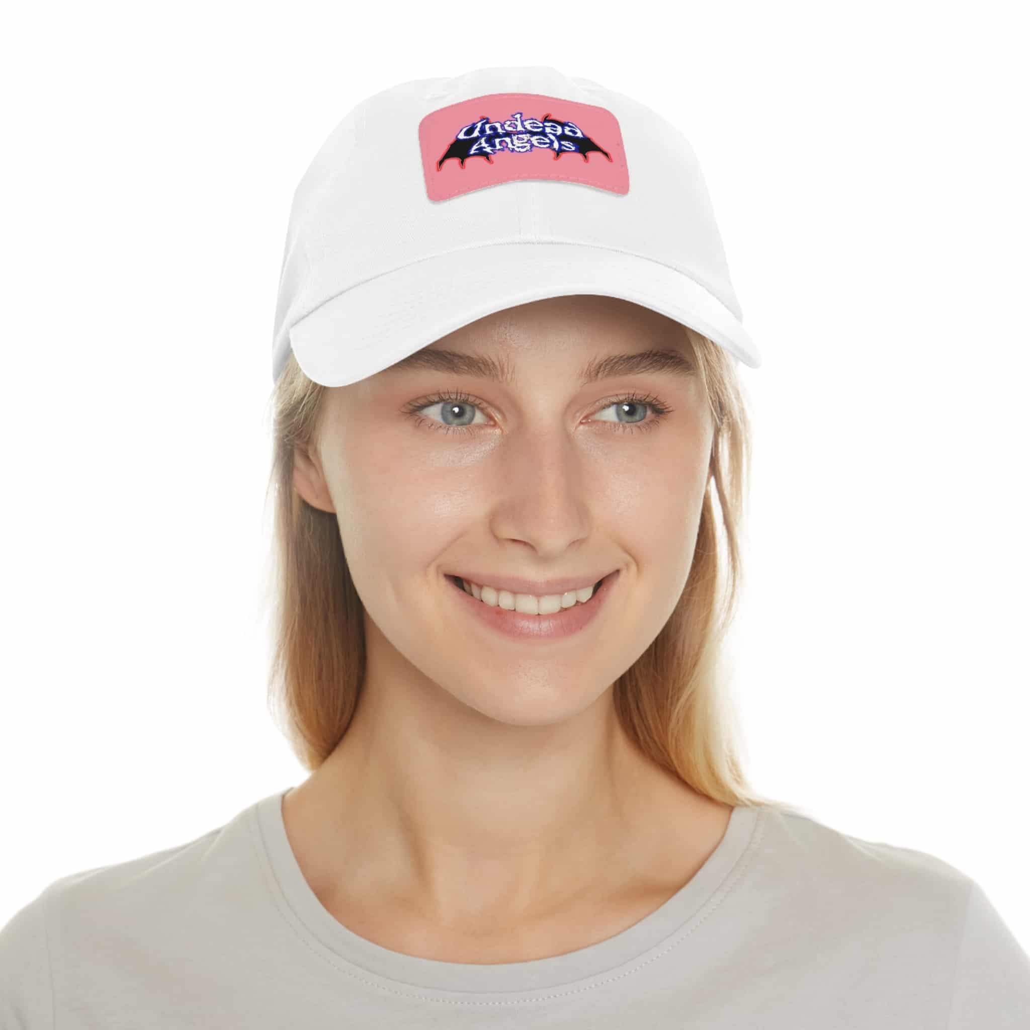 Undead Angels Logo Leather Patch Dad Hat - Casual Style for Music Lovers - Image 119