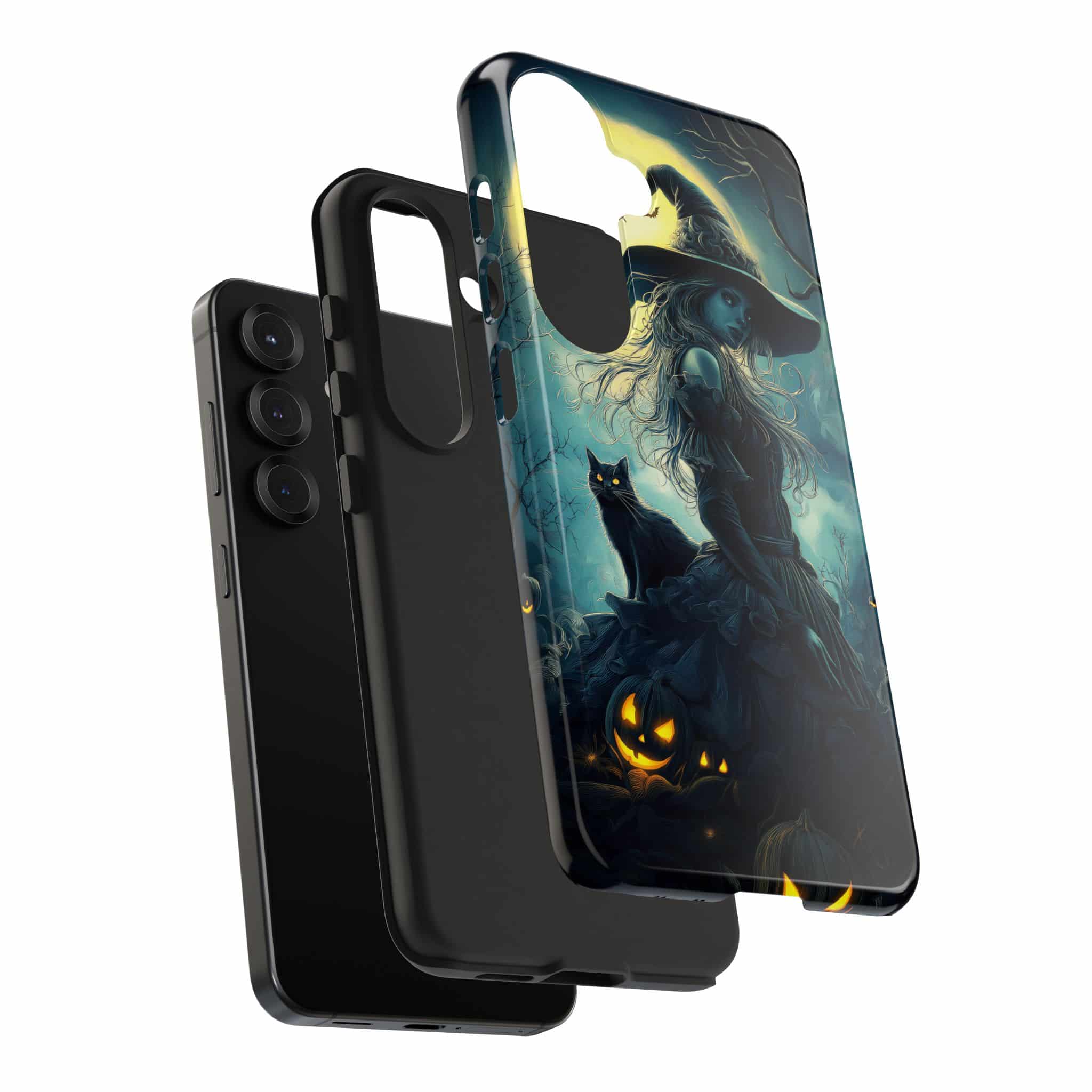 Witch With Black Cat By Moonlight #MJ-W001 Samsung S21, S22, S23, & S24 Tough Phone Cases - Image 19