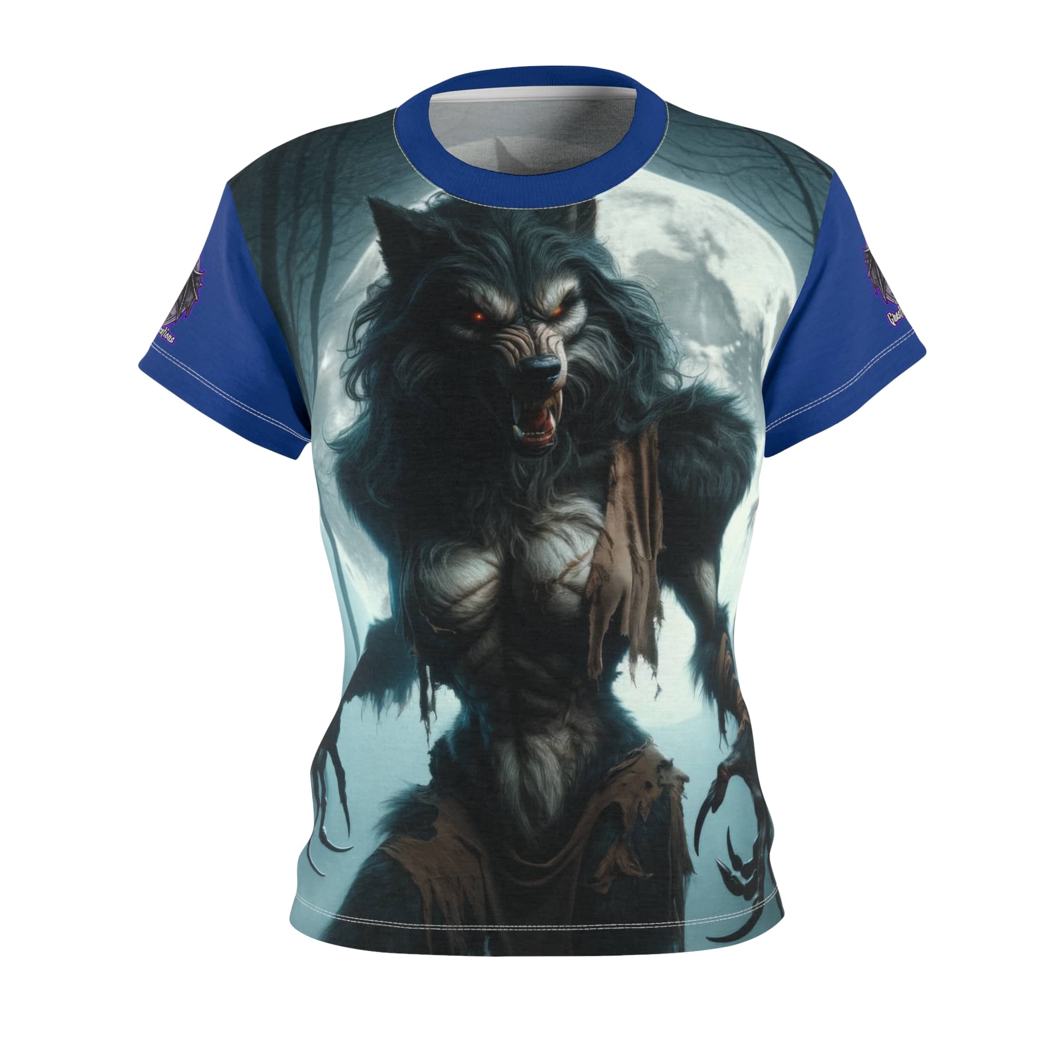 She-Werewolf Full Moon #ML-D-WW01 Women's Cut & Sew Tee (AOP) - Image 7