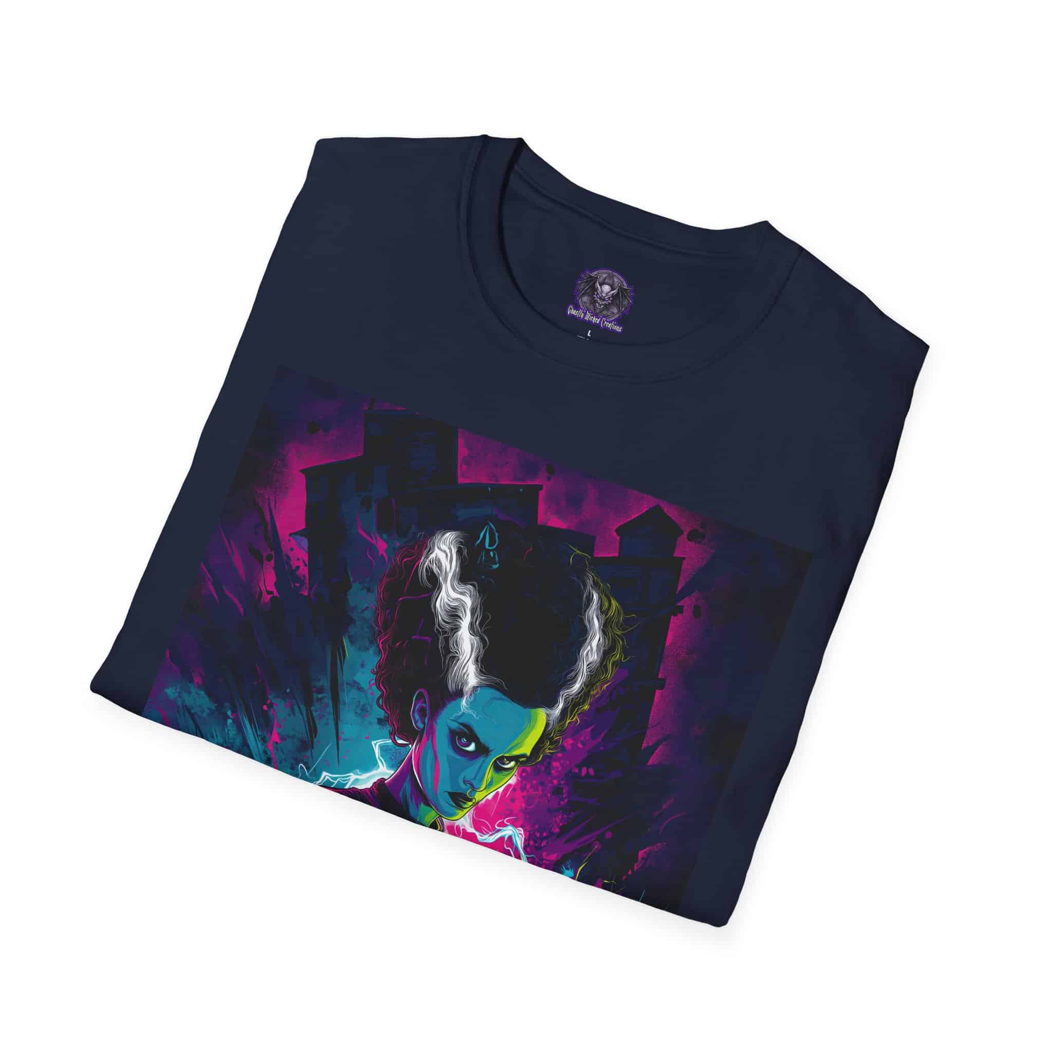 Bride of Frankenstein Pop Art 60's Style Unisex T-Shirt - Image 4