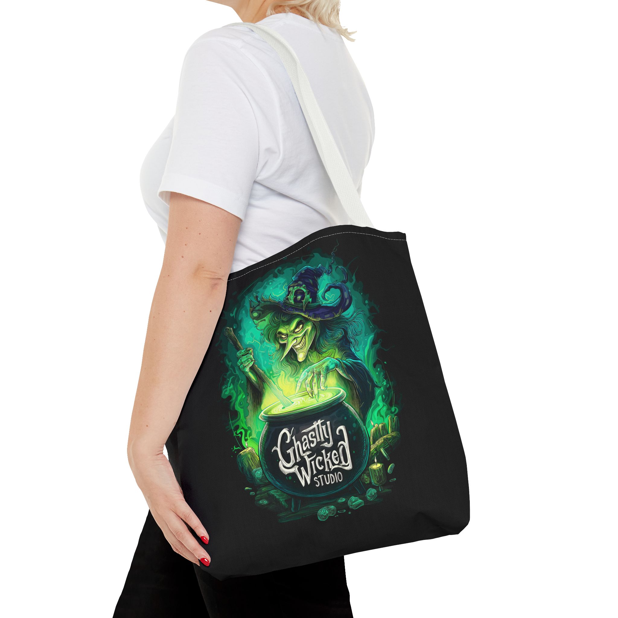 Ghastly Wicked Cauldron Witch Tote Bag (AOP) - Image 32