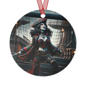 Vampire Pirate Lass #ML-D-UP003 Metal Ornaments