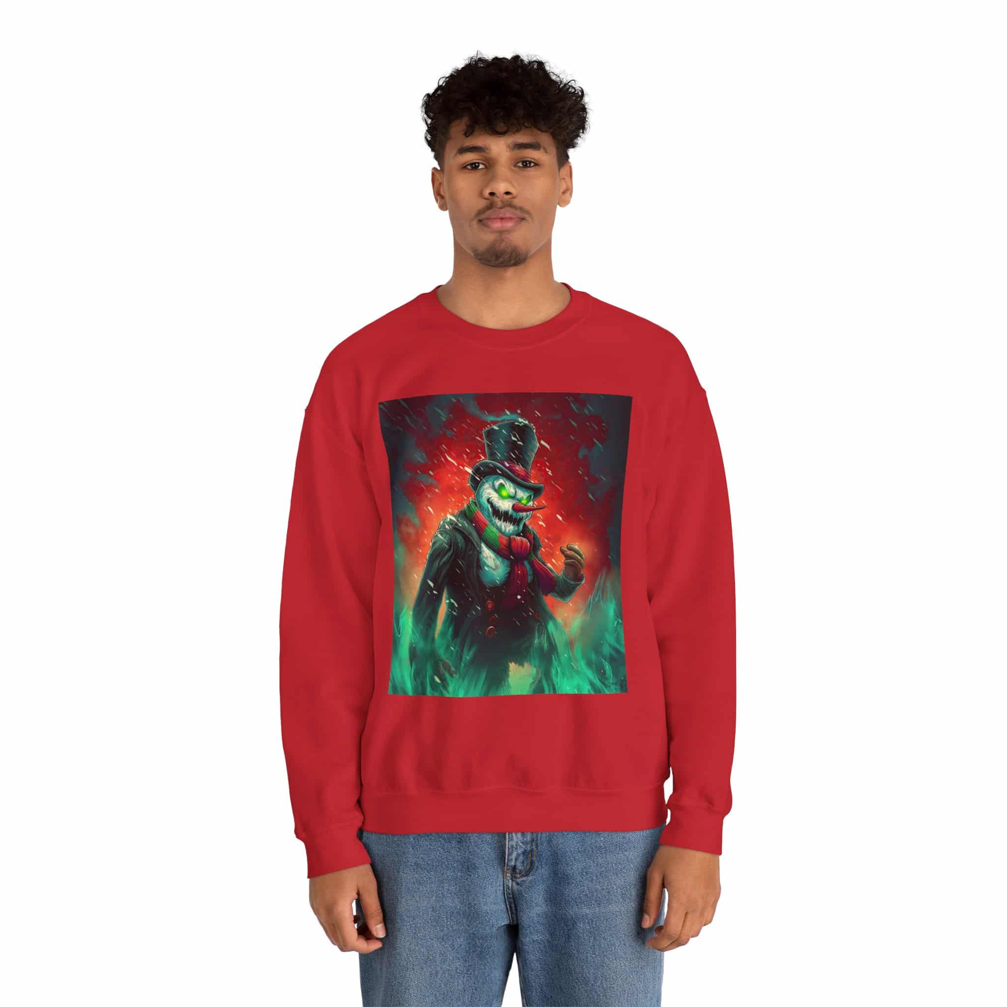 Sadistic Snowman II Unisex Heavy Blend™ Crewneck Sweatshirt Christmas - Image 6