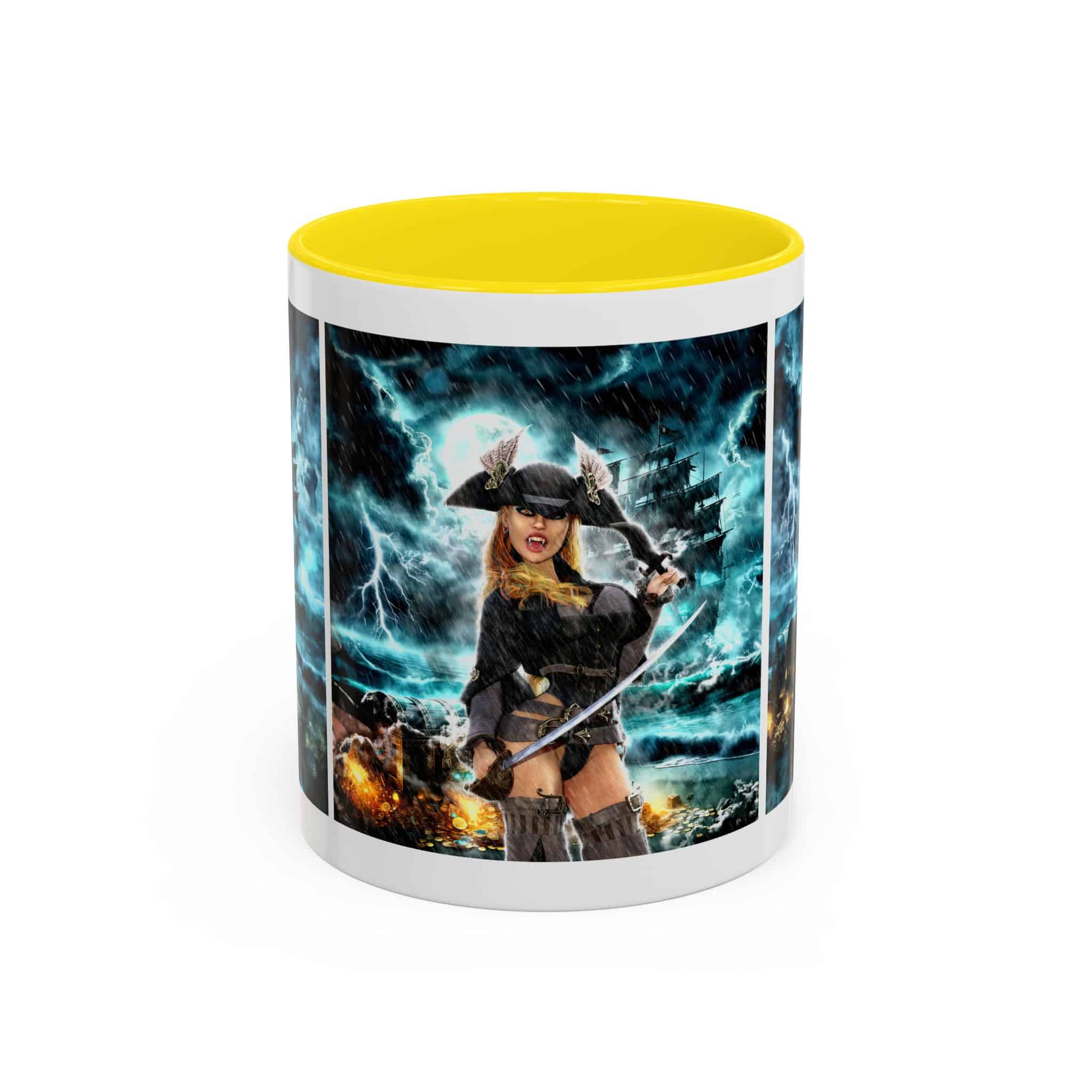 Rusila Undead Angel Vampire Pirate V2 Accent Coffee Mug (11, 15oz) - Image 49