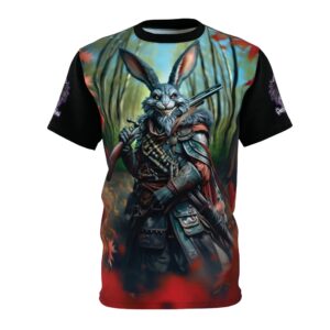 Arm The Animals: Hunter Rabbit #AA-D-Ra001 Unisex Cut & Sew Tee (AOP)