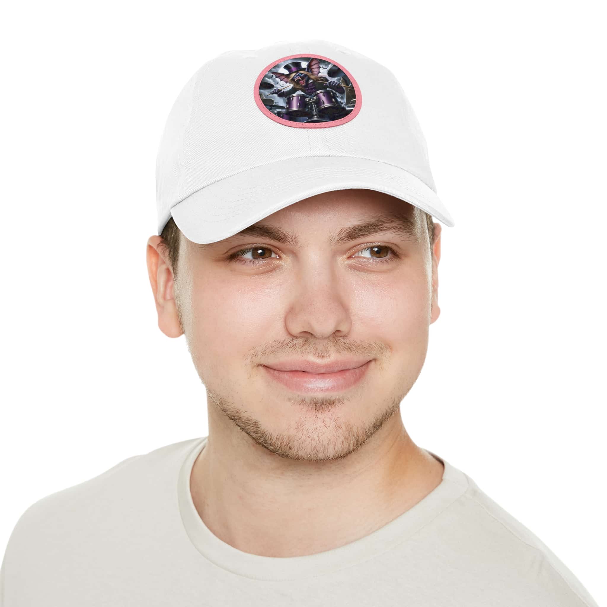 Vlad The Enforcer Bat Drummer #VTE001 Artistic Round Leather Patch Dad Hat - Stylish Casual Cap - Image 35