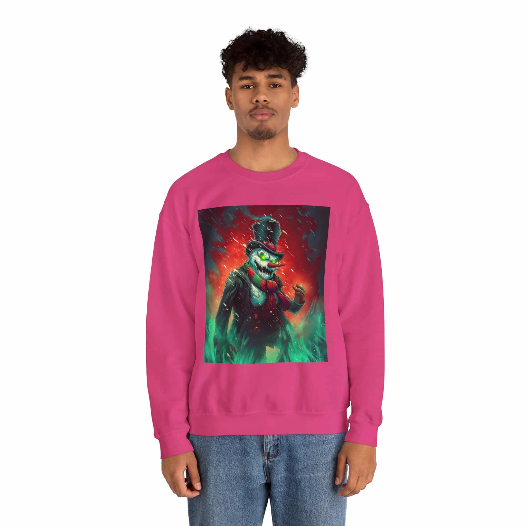 Sadistic Snowman II Unisex Heavy Blend™ Crewneck Sweatshirt Christmas - Image 45