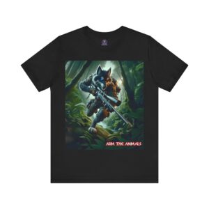 Arm The Animals: Hunter Wolf #AA-D-W001 Unisex Jersey Short Sleeve Tee