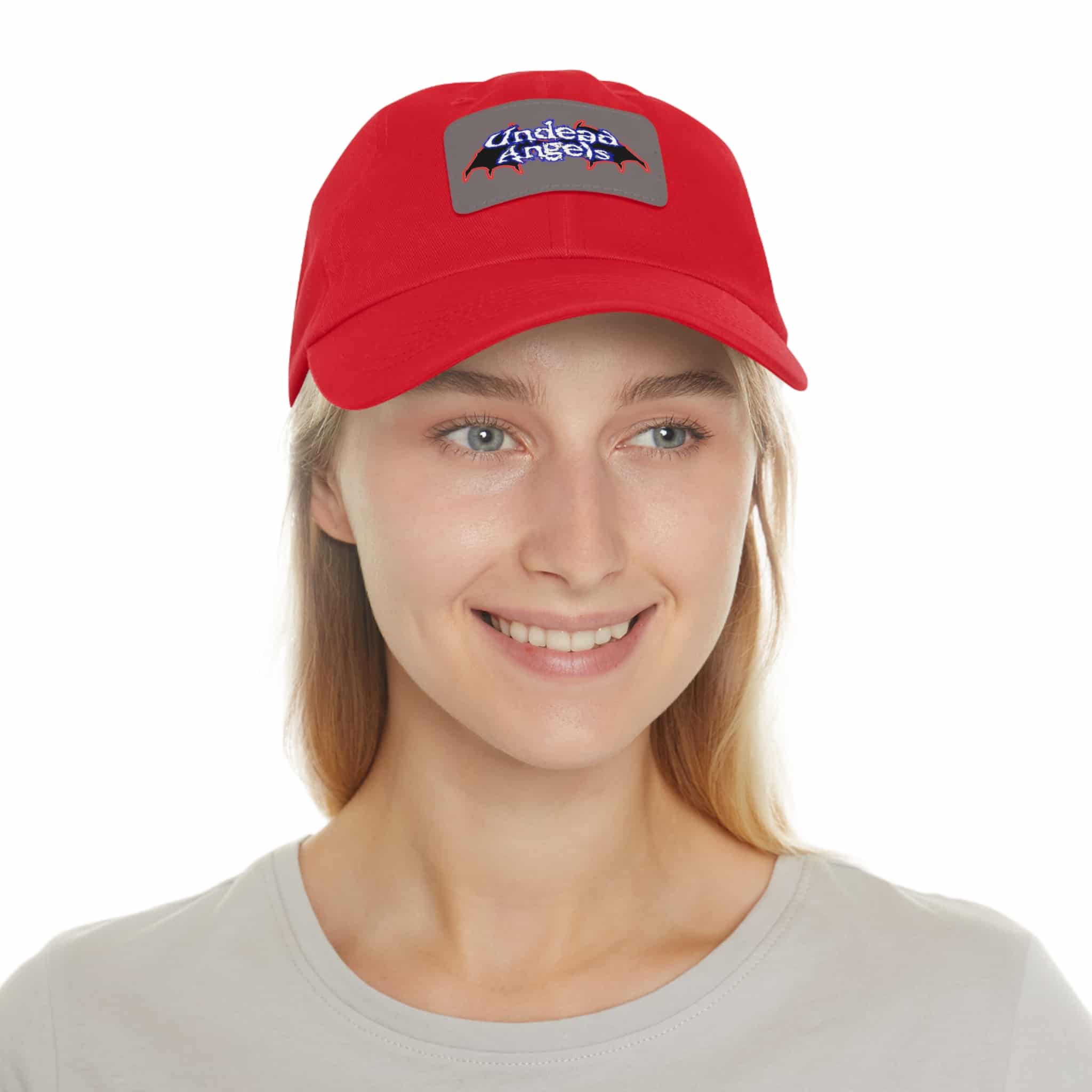 Undead Angels Logo Leather Patch Dad Hat - Casual Style for Music Lovers - Image 99