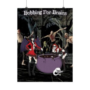 Halloween Undead Angel Scene Zombie Antoinette & Katerina – Classic Art w/Text Matte Vertical Posters
