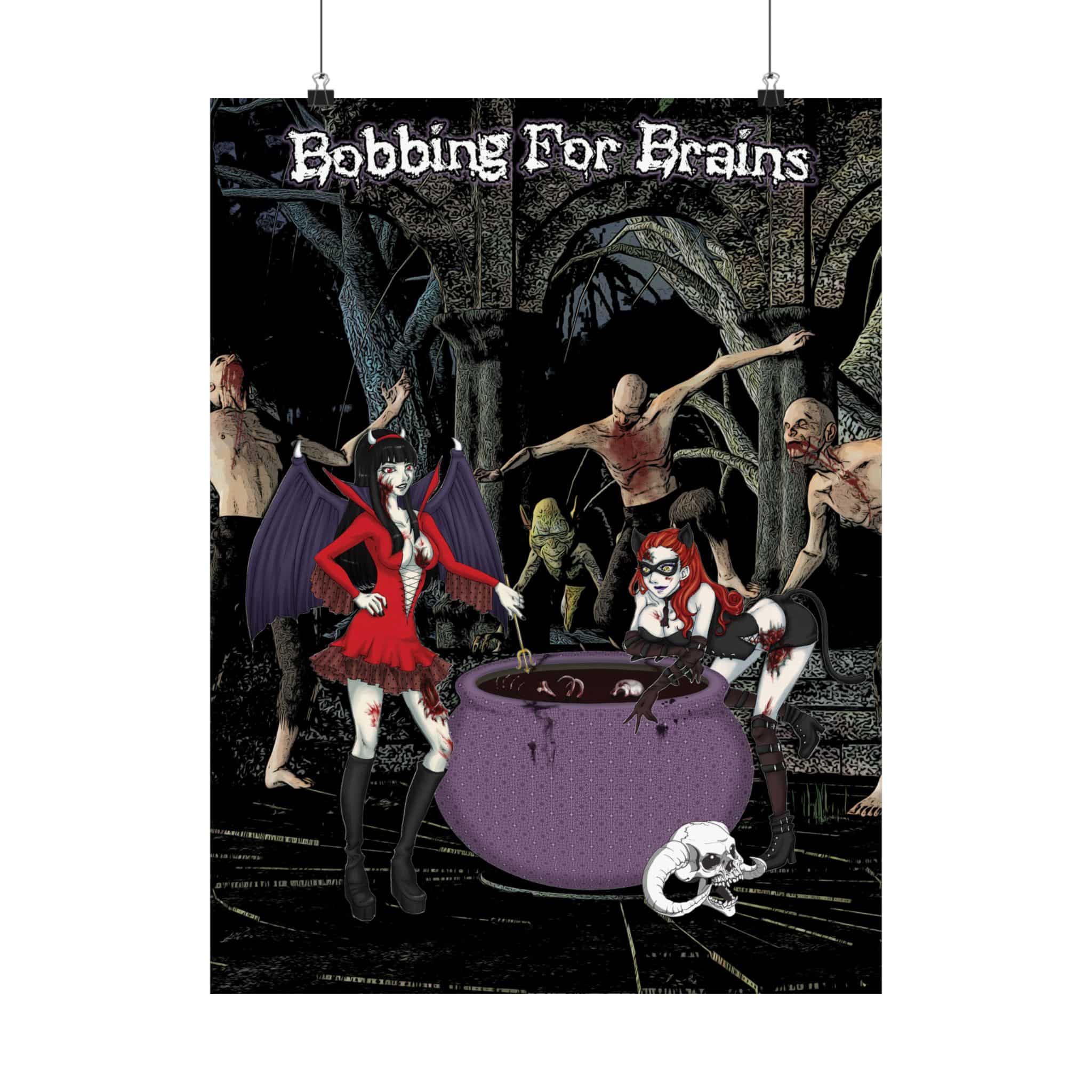 Halloween Undead Angel Scene Zombie Antoinette & Katerina – Classic Art w/Text Matte Vertical Posters