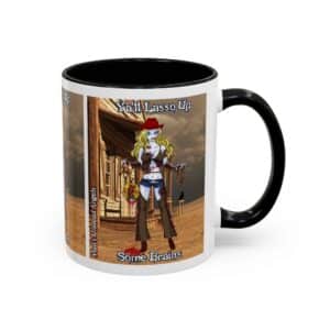 Cassidy Undead Angel Cowgirl – Classic Art w/Text Accent Coffee Mug (11, 15oz)