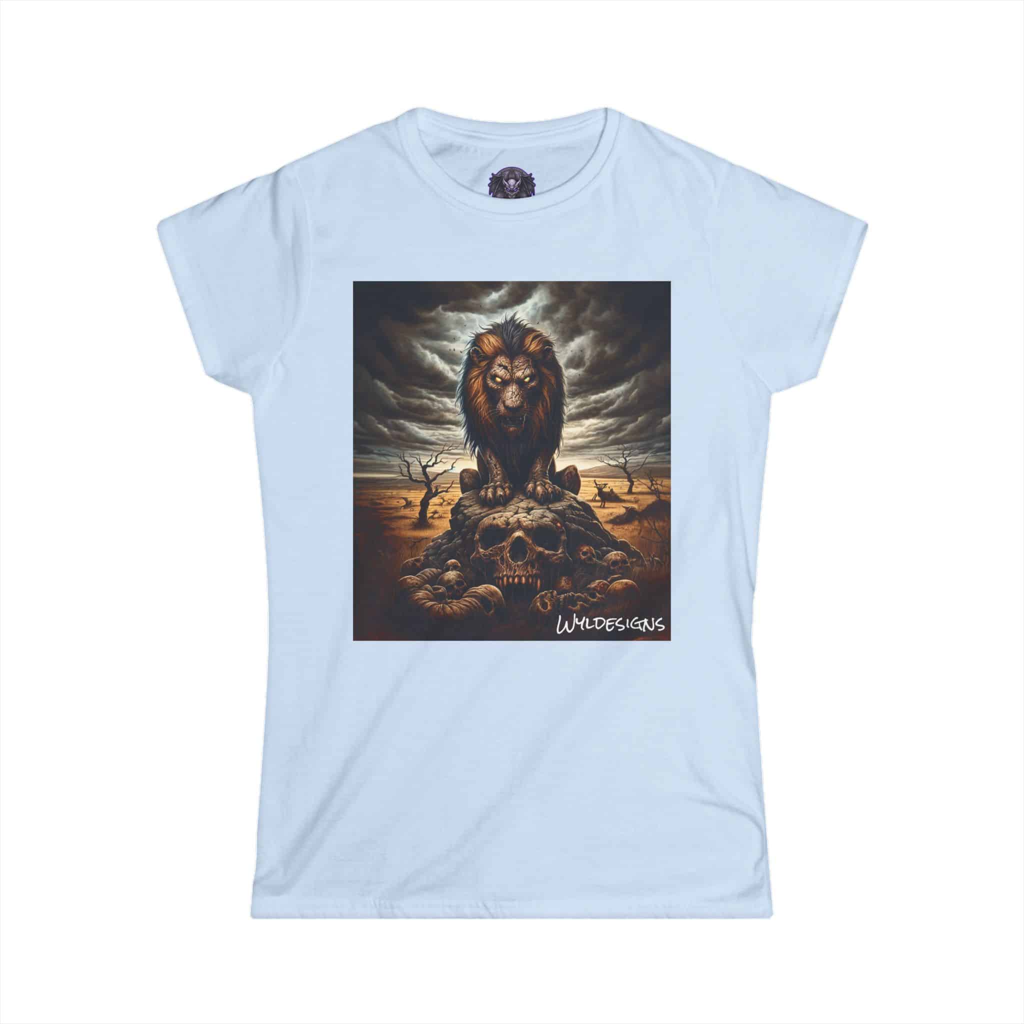 Undead Lion WD-D015 By Wyldesigns Women's Softstyle Tee - Image 22