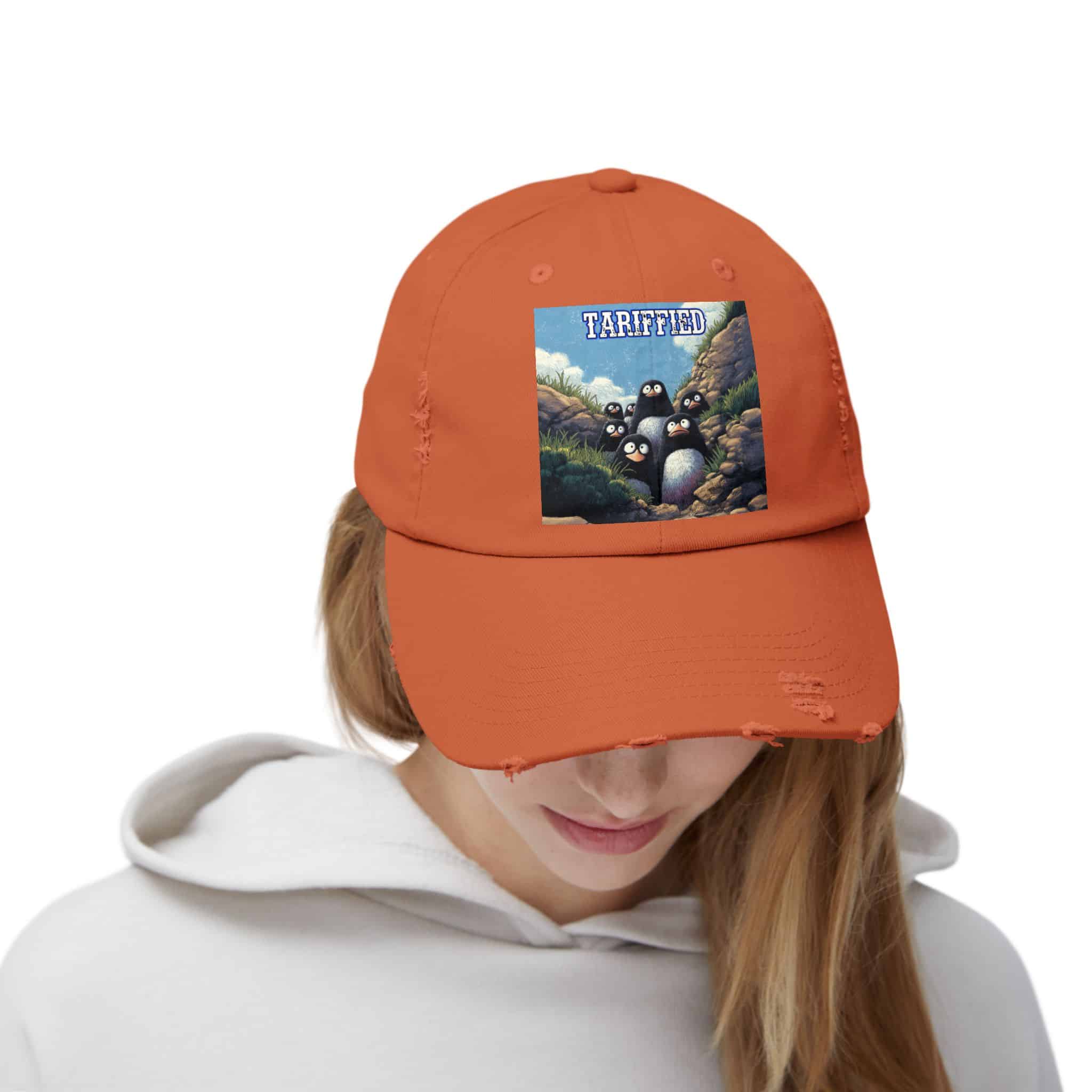 Tariffied Logo Distressed Cap - Tariff Fear Is Real - Image 11