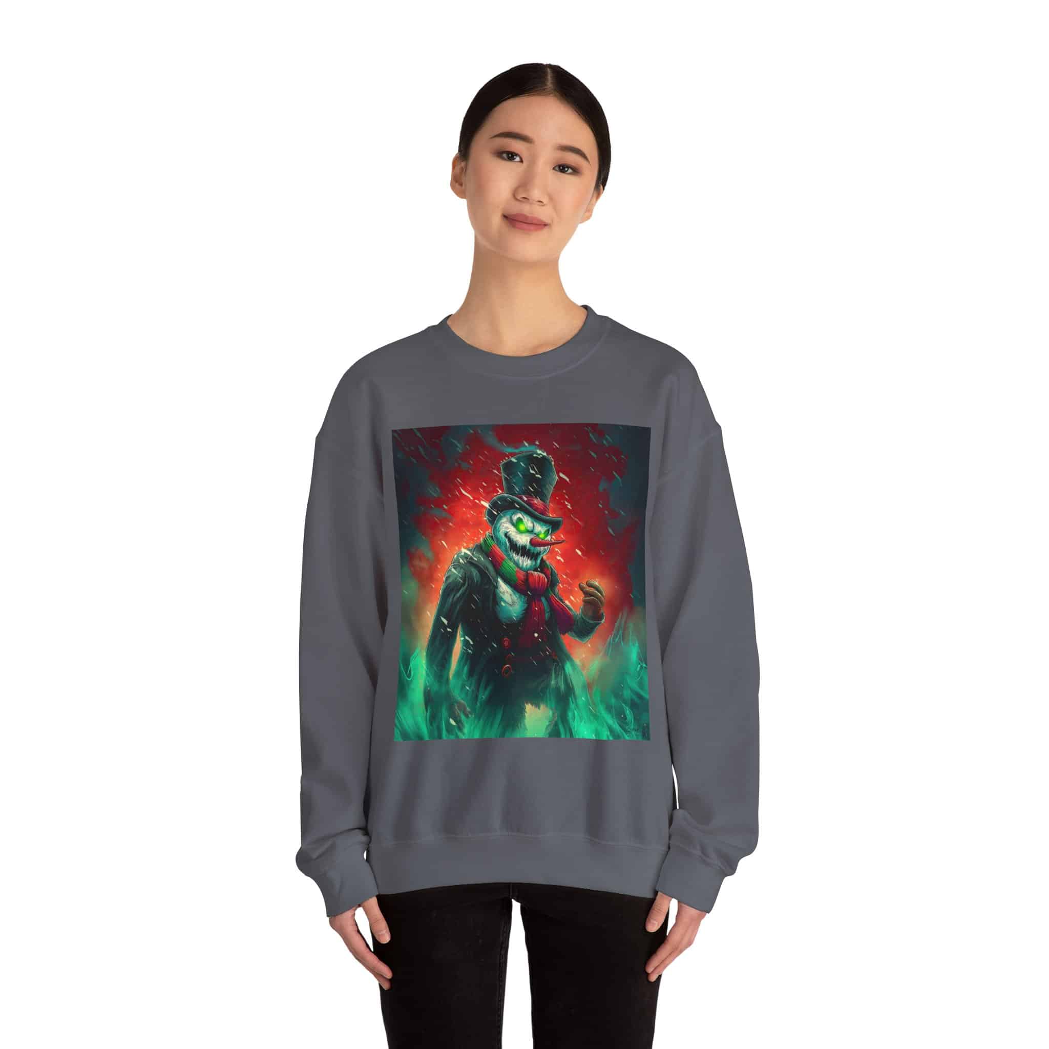 Sadistic Snowman II Unisex Heavy Blend™ Crewneck Sweatshirt Christmas - Image 14