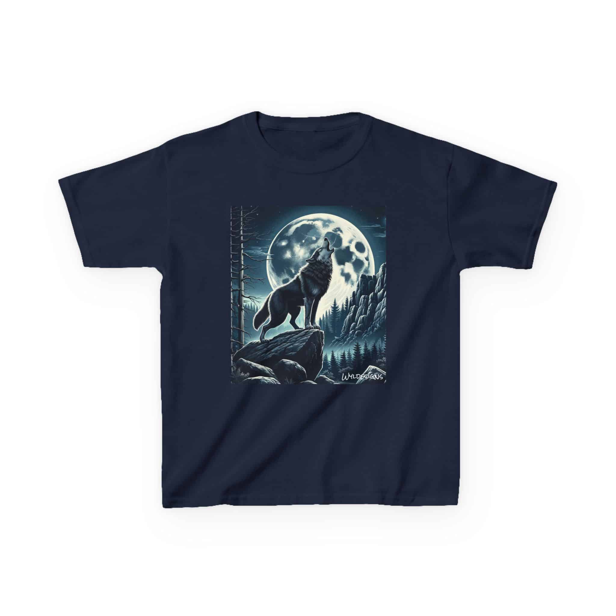 Wolf Howling WD-D001 By Wyldesigns Kids Heavy Cotton™ Tee - Image 13