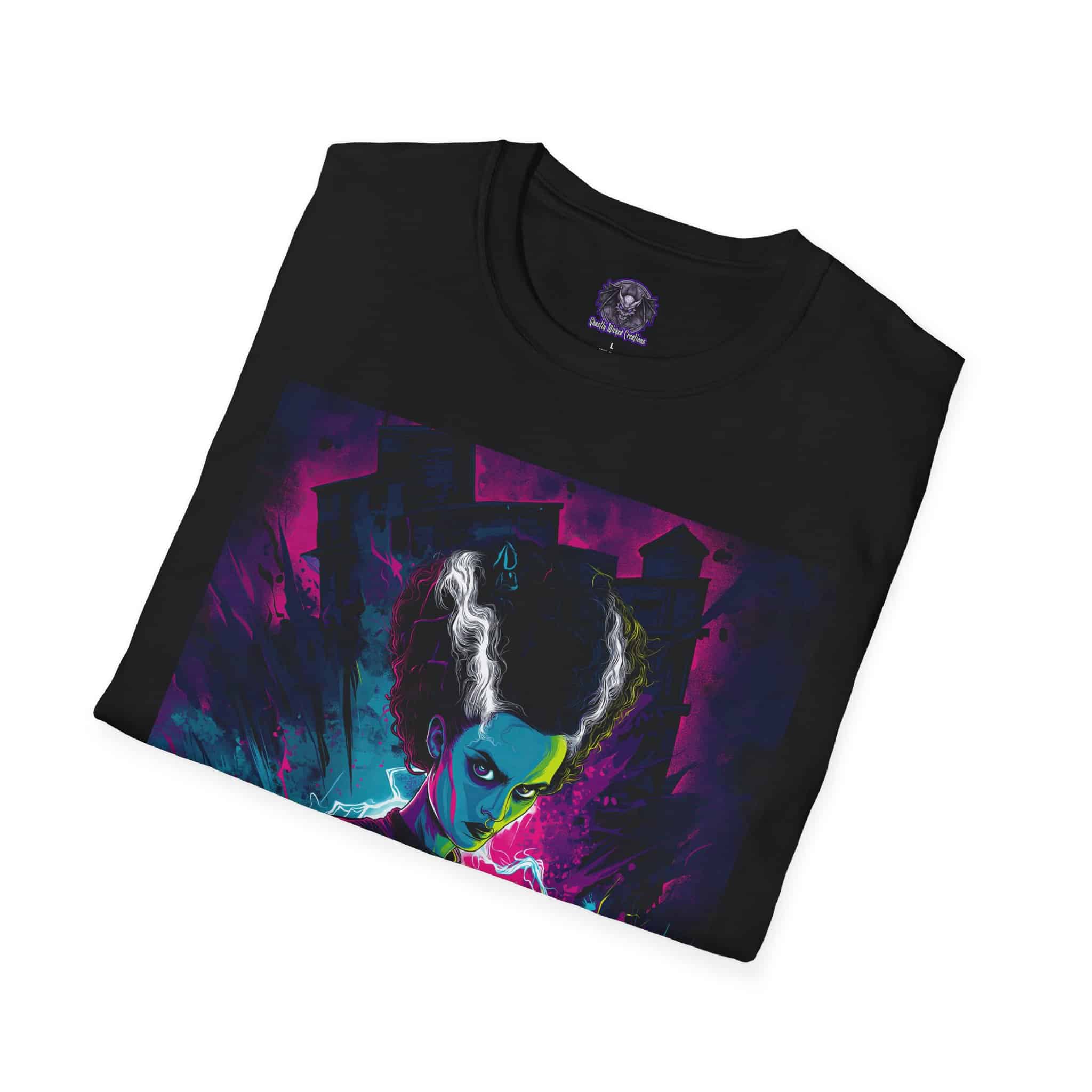Bride of Frankenstein Pop Art 60's Style Unisex T-Shirt - Image 12