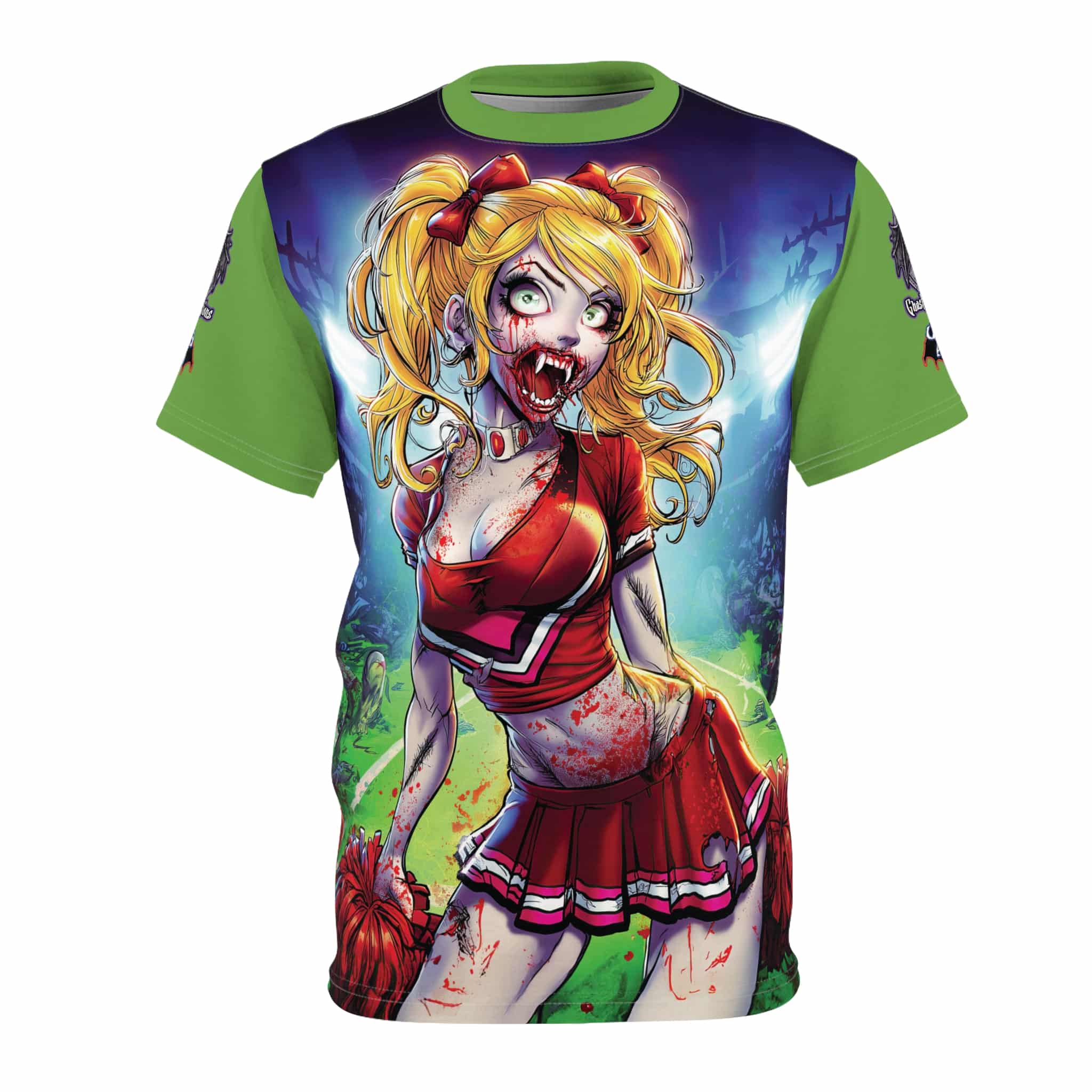 Undead Angels Zombie Cheerleader Buffy Classic Reborn Style IV Unisex Cut & Sew Tee (AOP) - Image 21