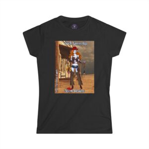 Cassidy Undead Angel Zombie Cowgirl (Alt Hair)- Classic Art w/Text Re-Issue Women's Softstyle Tee