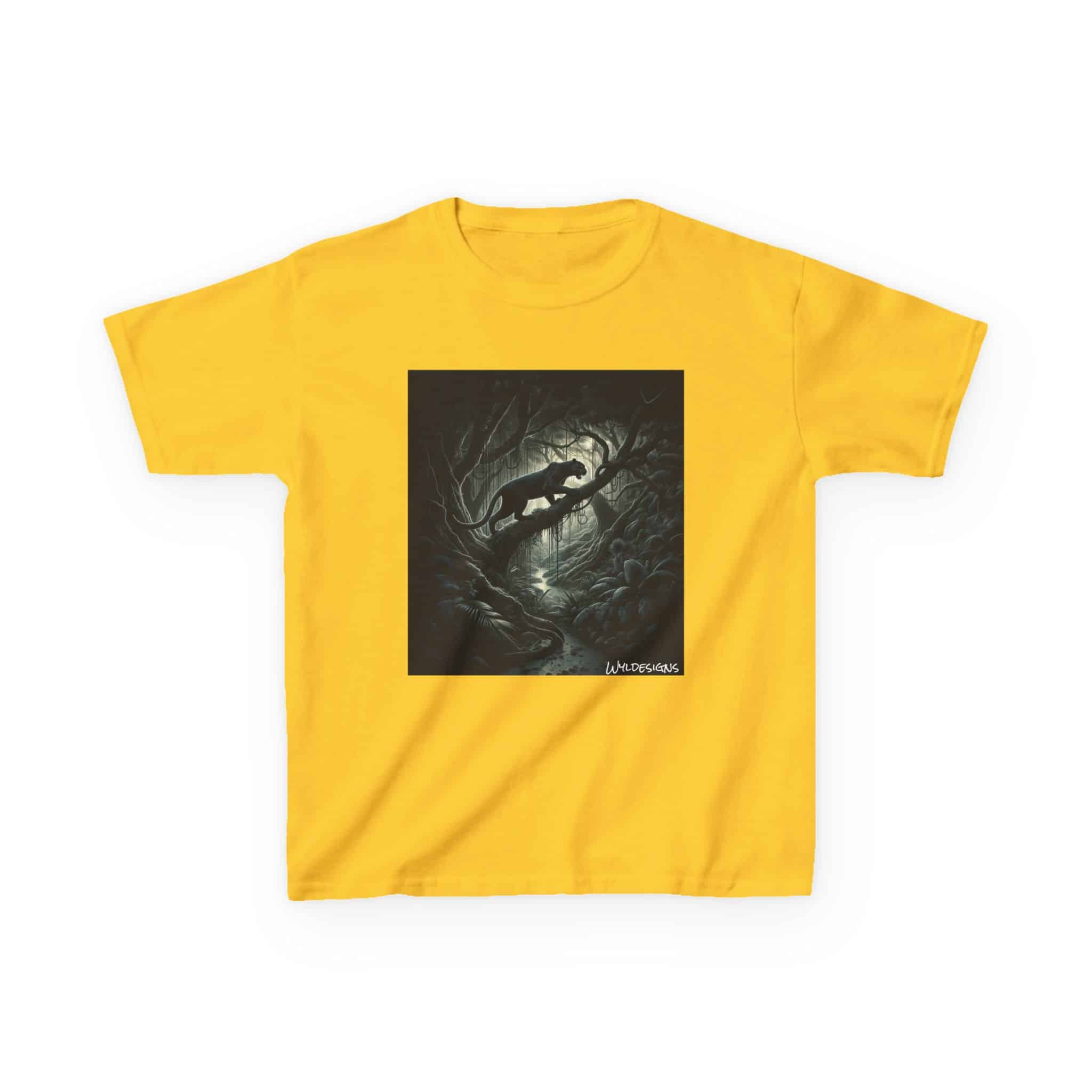 Black Panther WD-D002 By Wyldesigns Kids Heavy Cotton™ Tee - Image 5