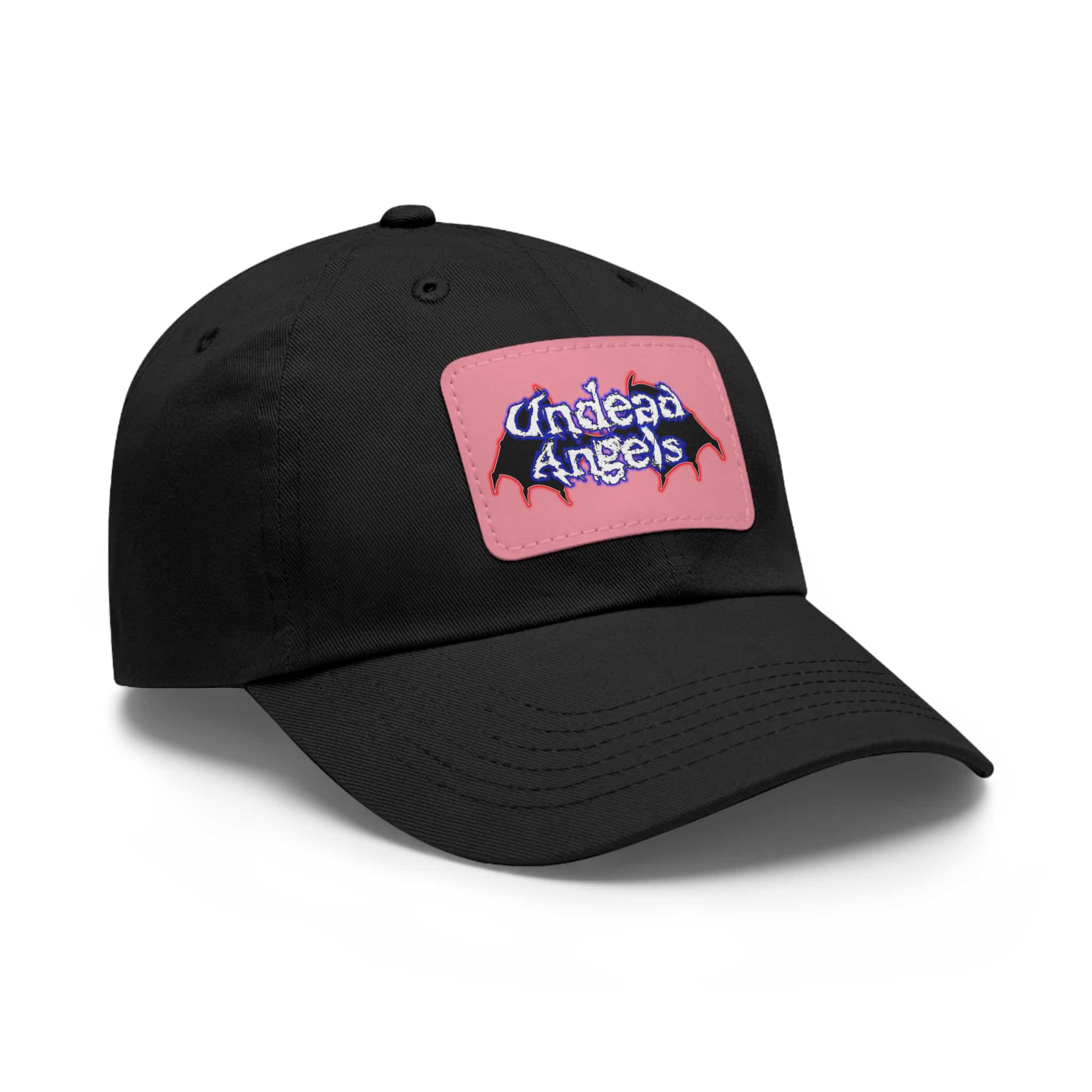 Undead Angels Logo Leather Patch Dad Hat - Casual Style for Music Lovers - Image 27