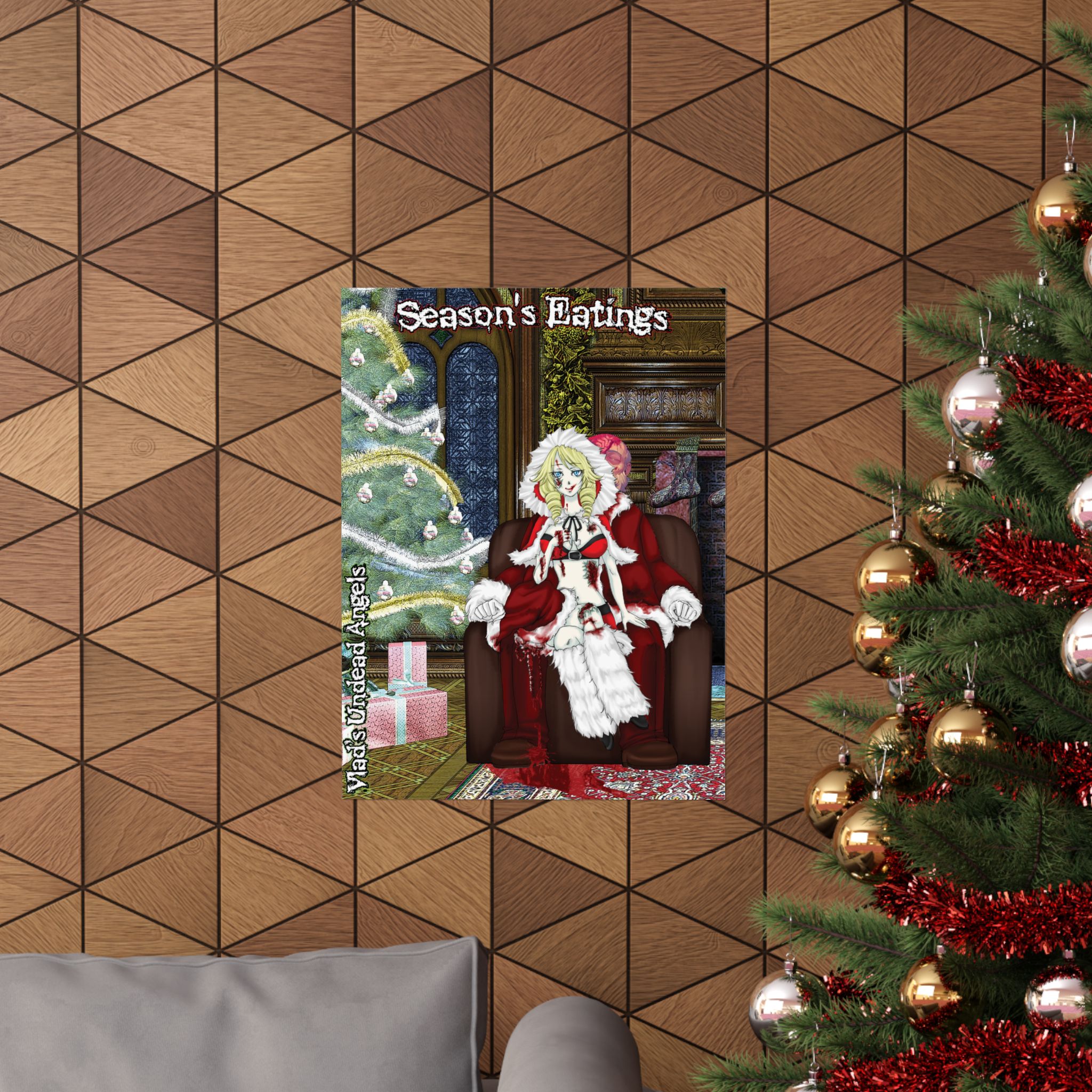 Kelly Klaus Undead Angel Santa's Zombie Daughter - Classic Art w/Text Matte Vertical Posters - Image 4