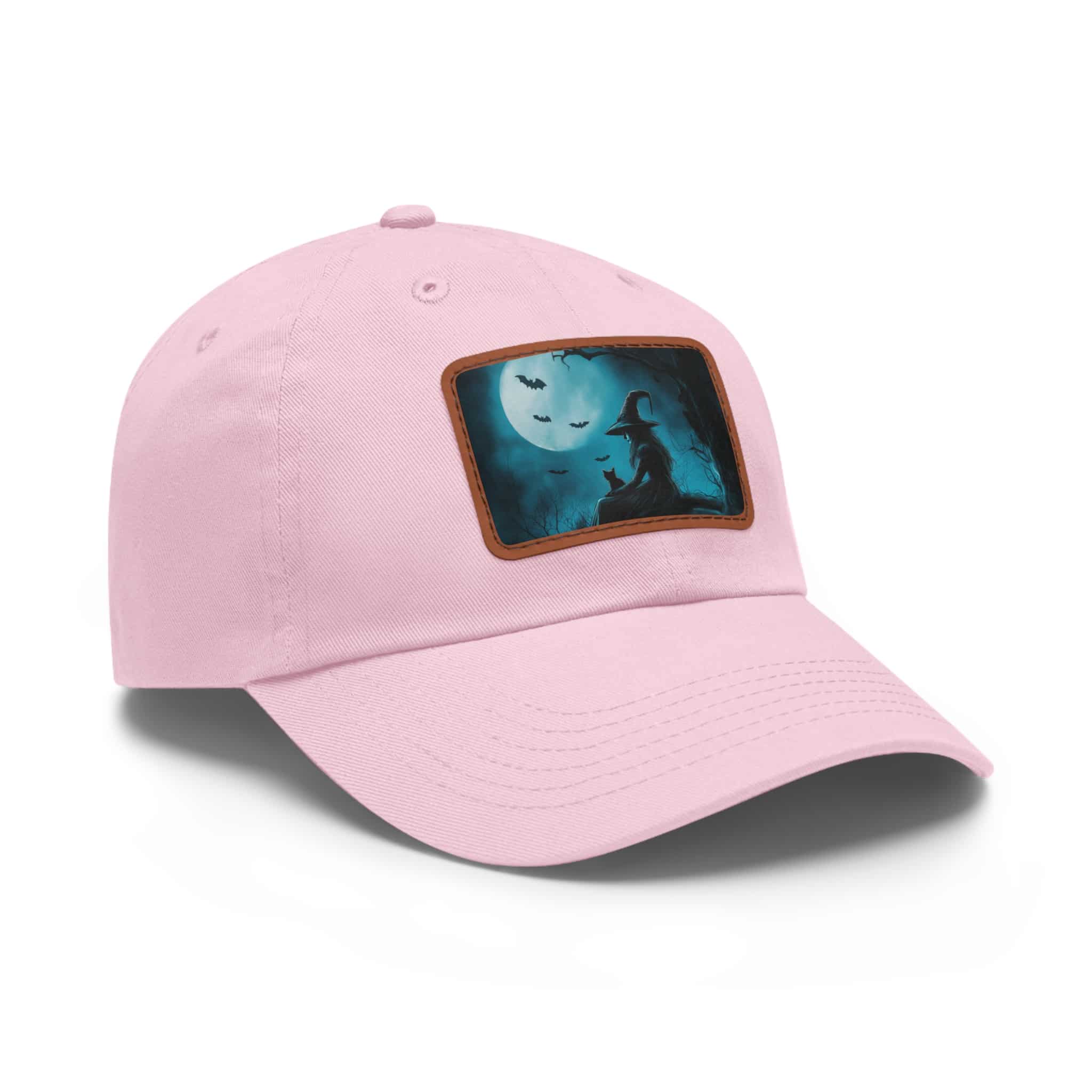 Witch With Black Cat By Moonlight #MJ-W003 Logo Leather Patch Dad Hat - Casual Style for Music Lovers - Image 67