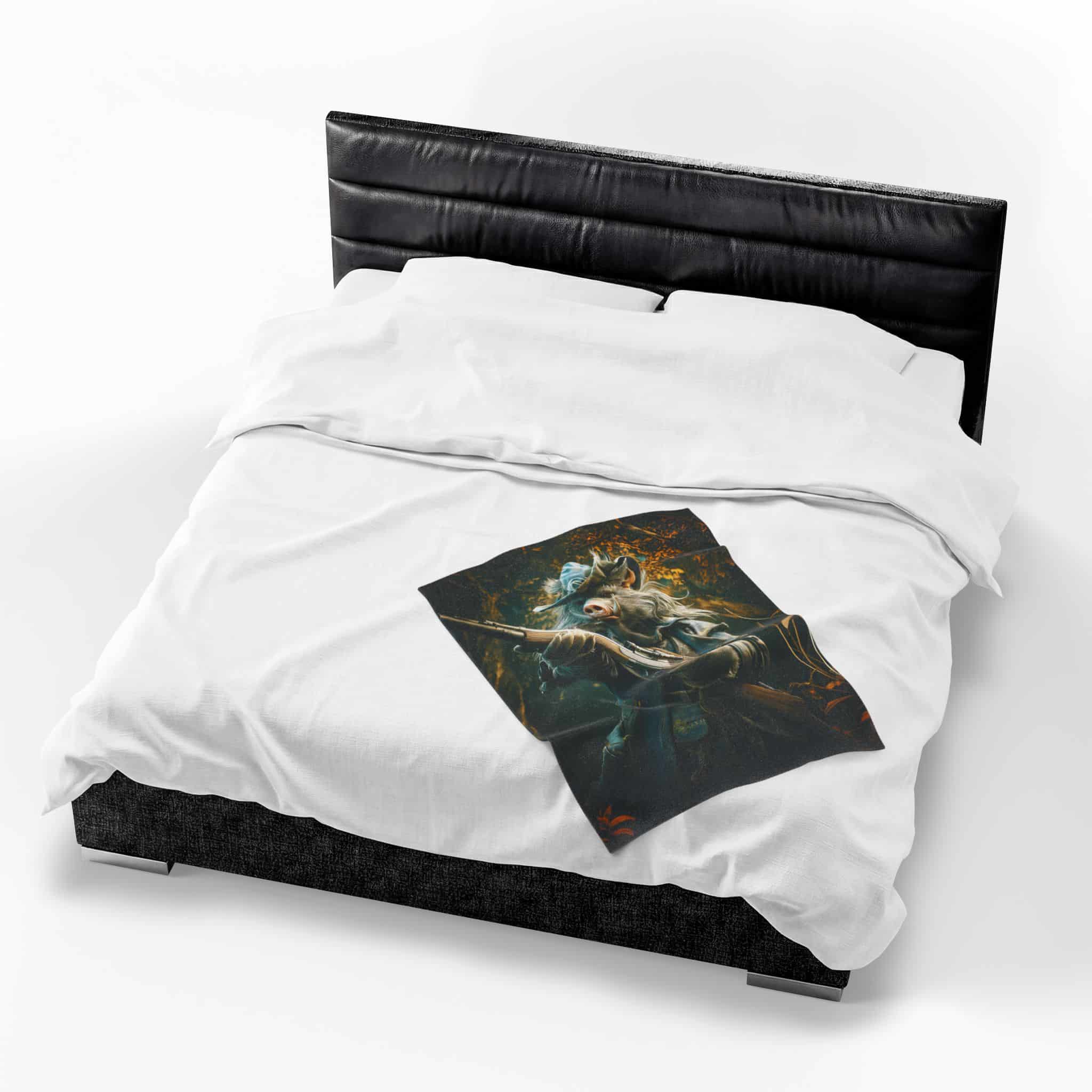 Arm The Animals: Hunter Wild Boar #AA029 Plush Blanket, Cozy Throw for Fall Decor - Image 23