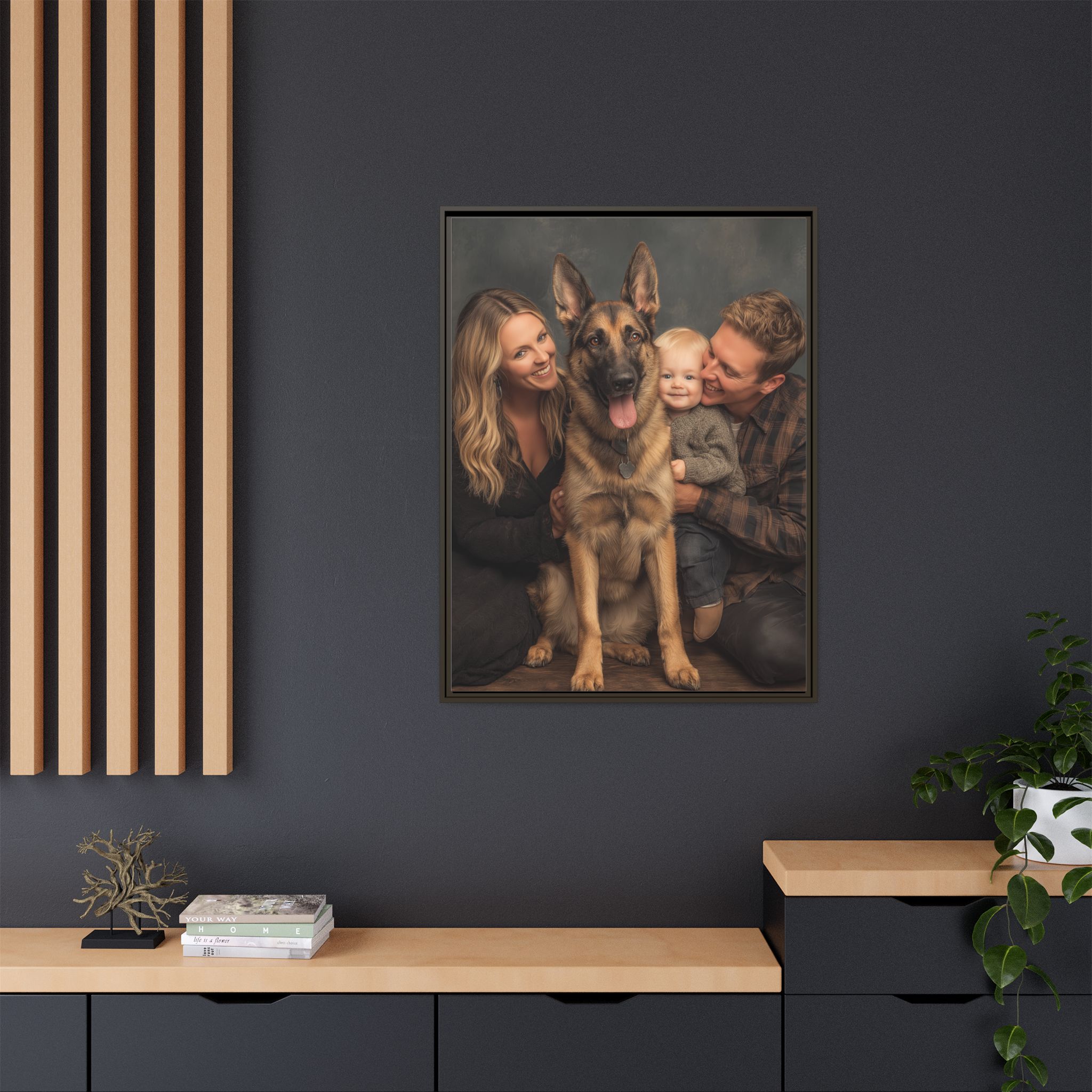 Personalized Framed Family Canvas Wall Art Vertical Multiple Sizes Available - Image 104