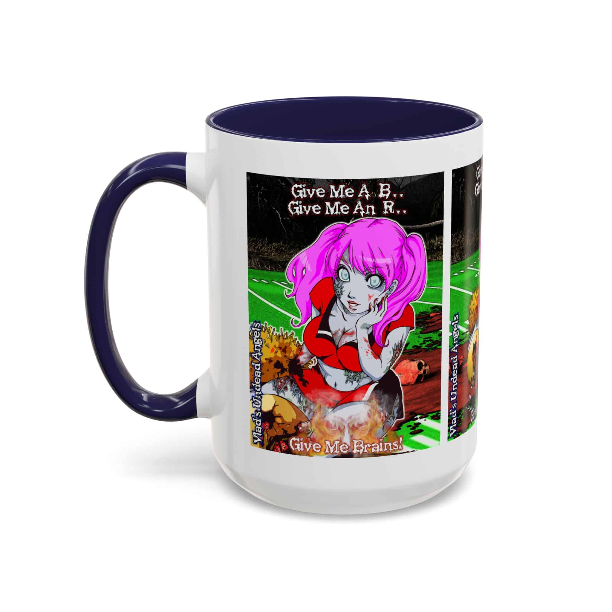Buffy Undead Angel Zombie Cheerleader C1 PH – Classic Art w/Text Accent Coffee Mug (11, 15oz) - Image 27