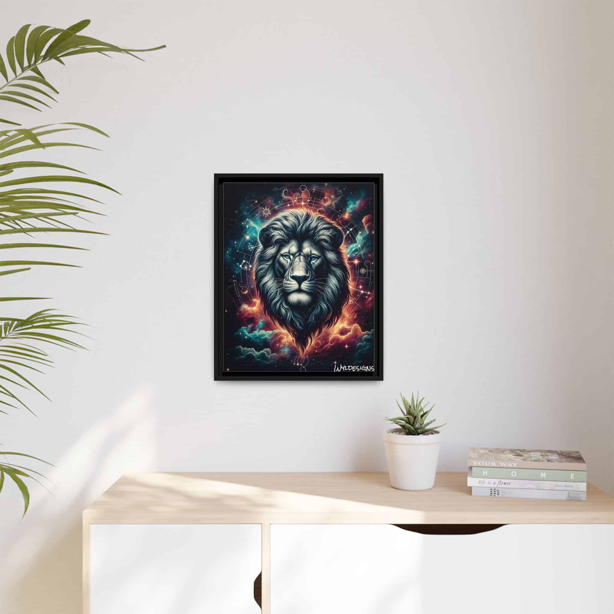 Lion In The Sky WD-D014 By Wyldesigns Matte Canvas, Black Frame - Image 6