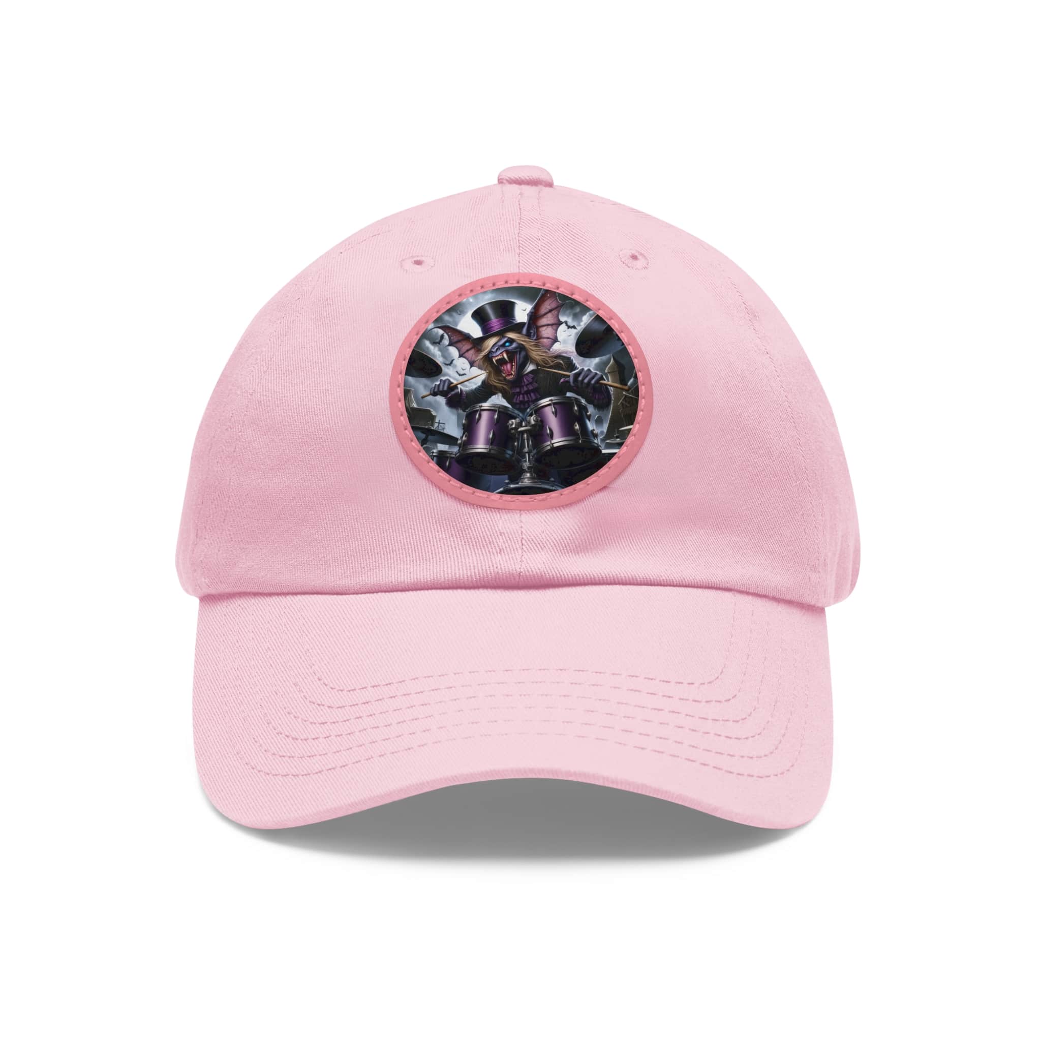 Vlad The Enforcer Bat Drummer #VTE001 Artistic Round Leather Patch Dad Hat - Stylish Casual Cap - Image 11