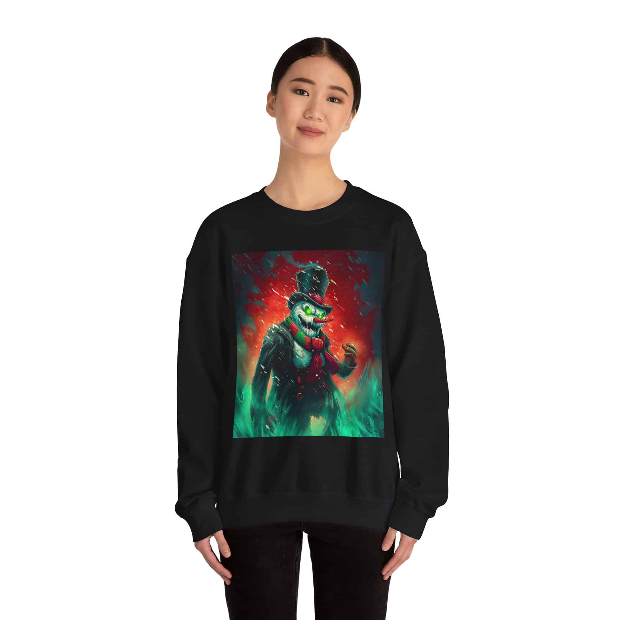 Sadistic Snowman II Unisex Heavy Blend™ Crewneck Sweatshirt Christmas - Image 11