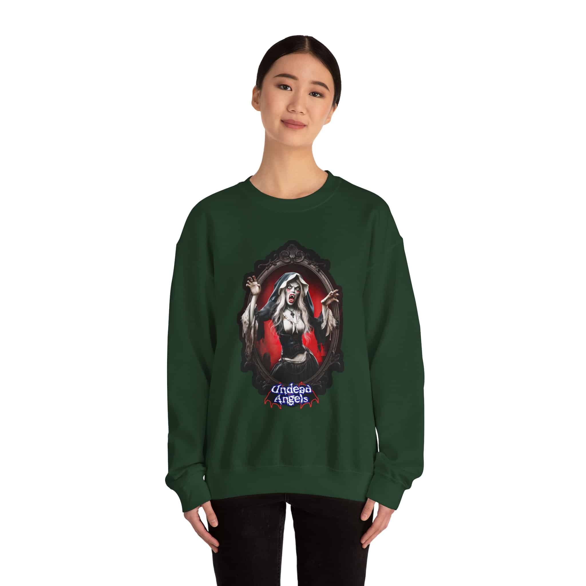Undead Angels Vampire Pilgrim Chastity Unisex Heavy Blend™ Crewneck Sweatshirt - Image 4