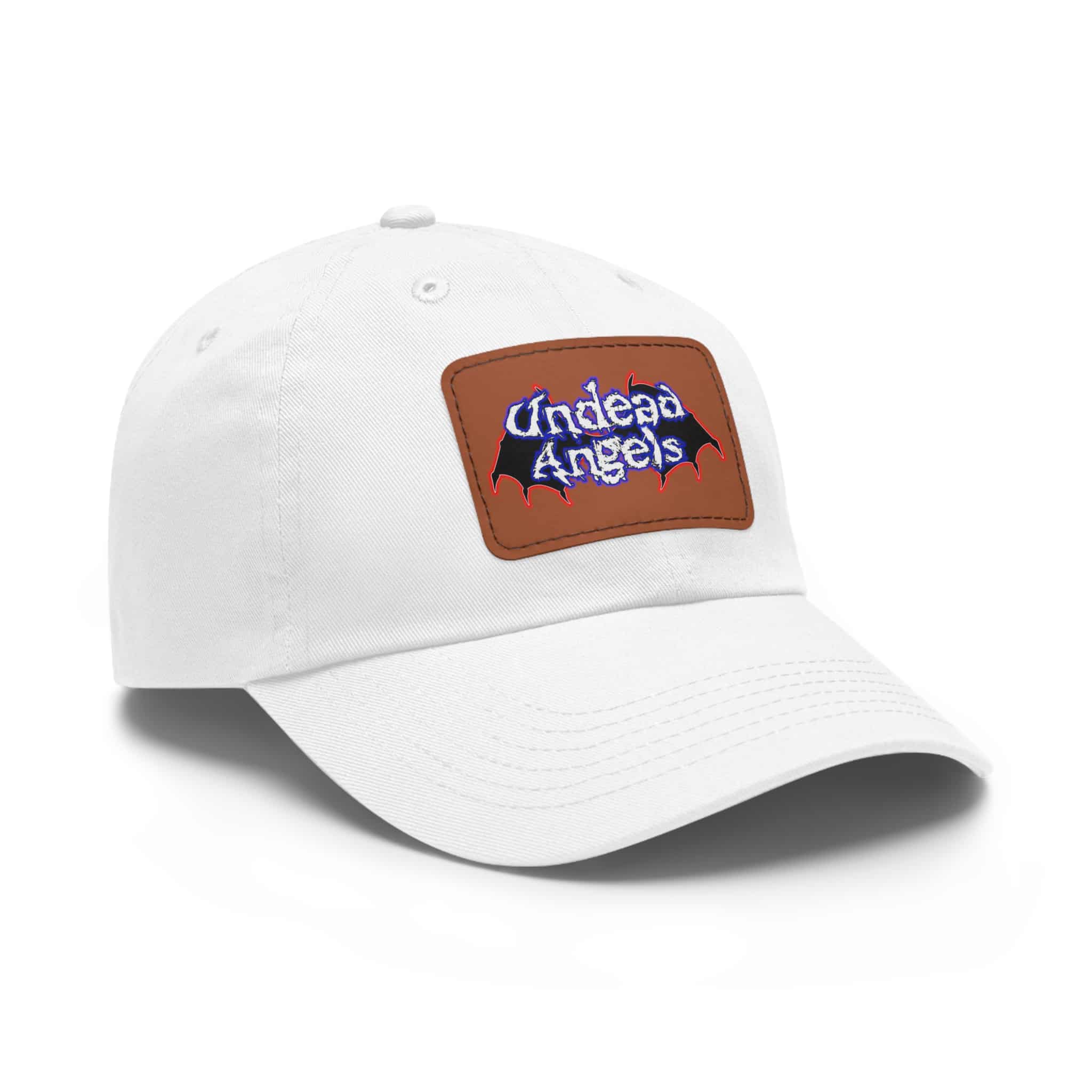 Undead Angels Logo Leather Patch Dad Hat - Casual Style for Music Lovers - Image 7