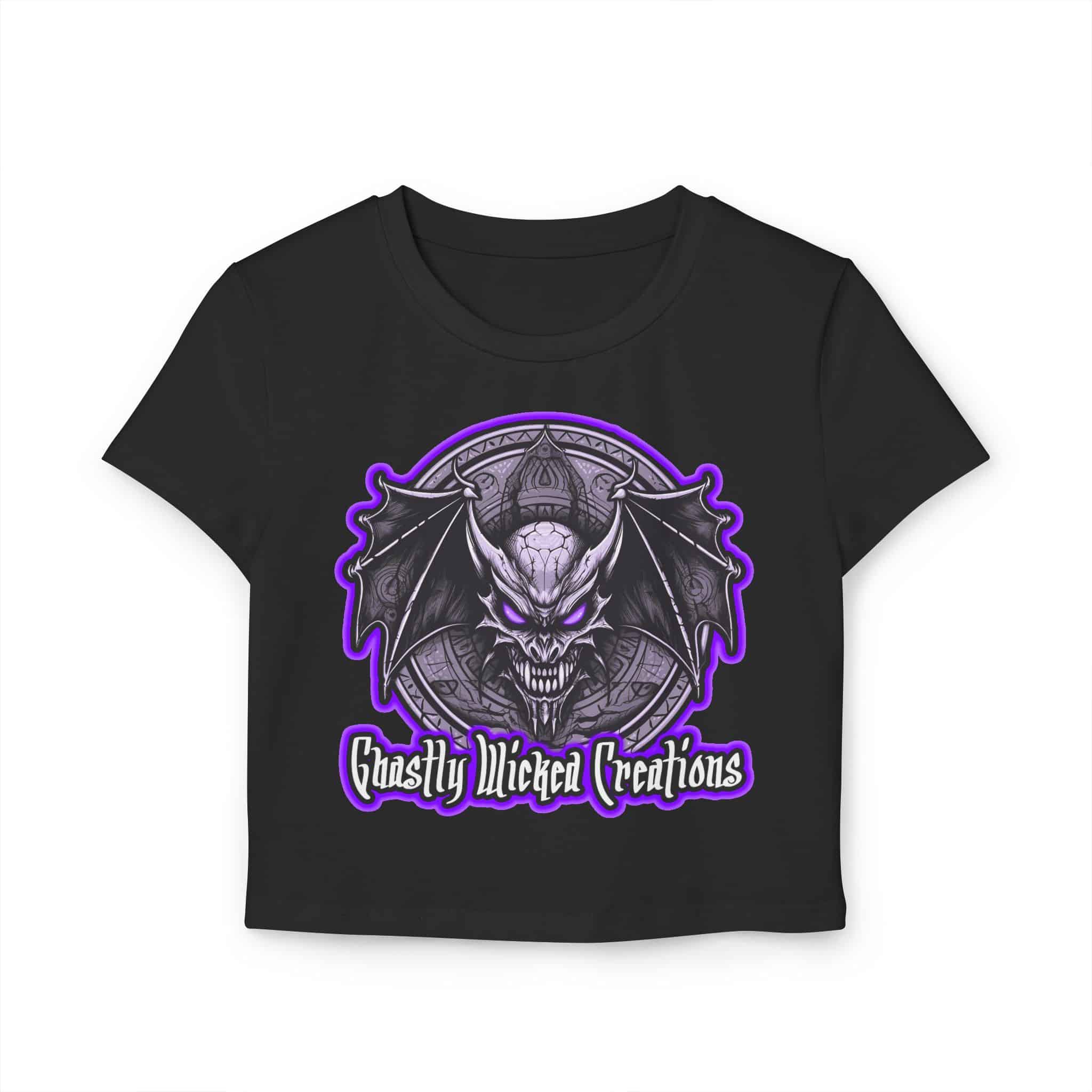 Ghastly Wicked Creation Studio Logo Women's Baby Tee - Image 2