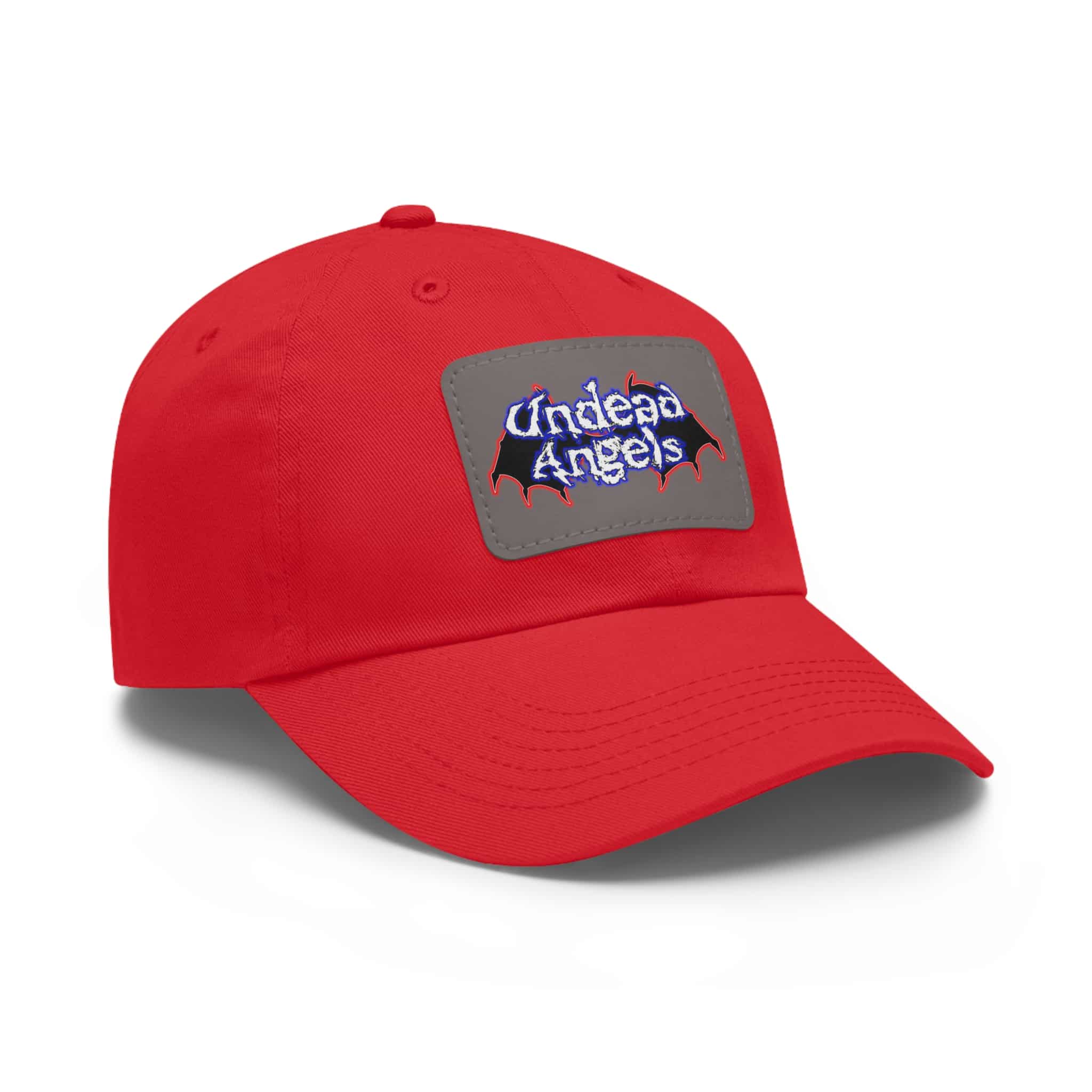 Undead Angels Logo Leather Patch Dad Hat - Casual Style for Music Lovers - Image 97